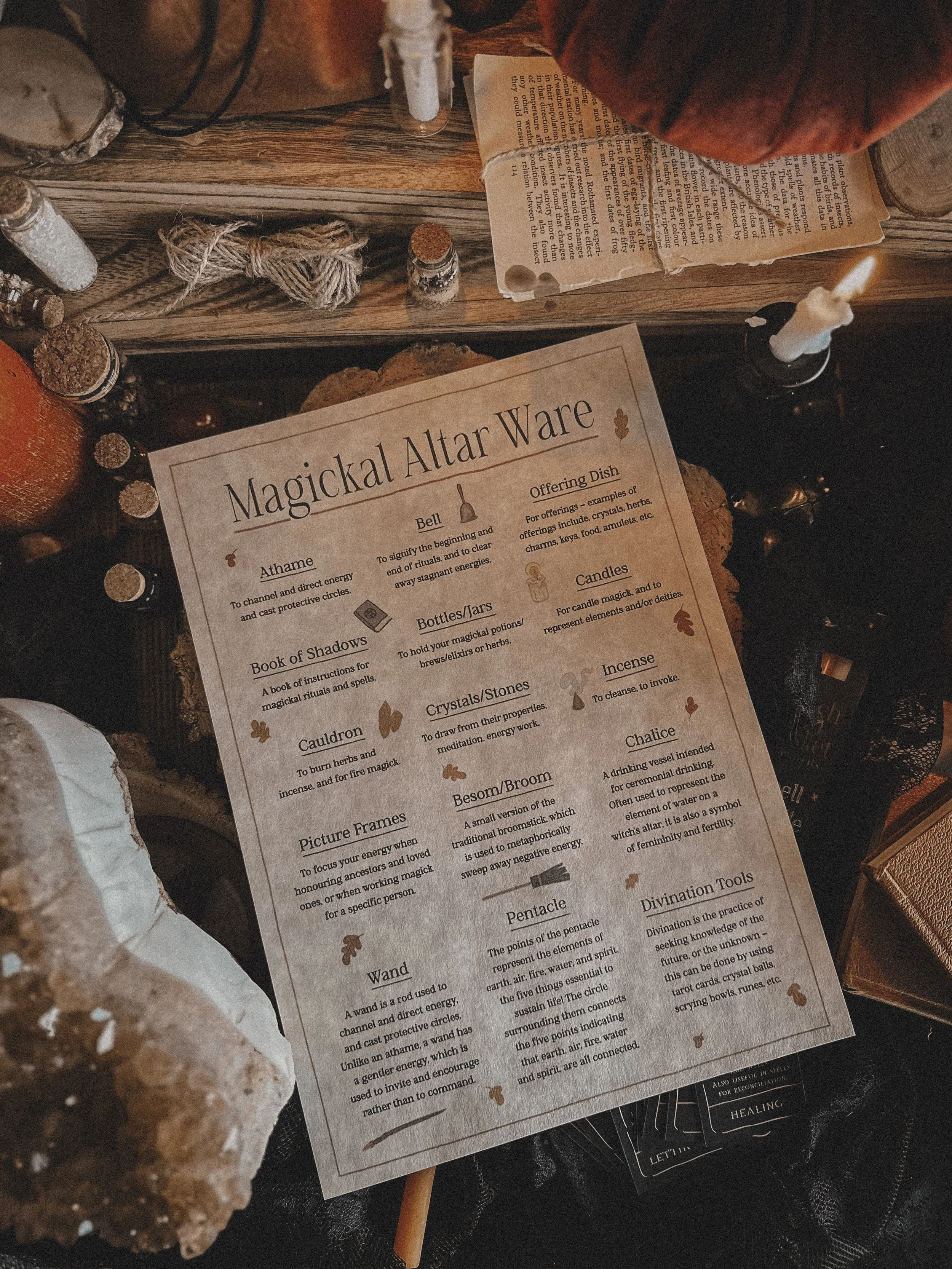 Magickal Altar Ware Parchment Scroll