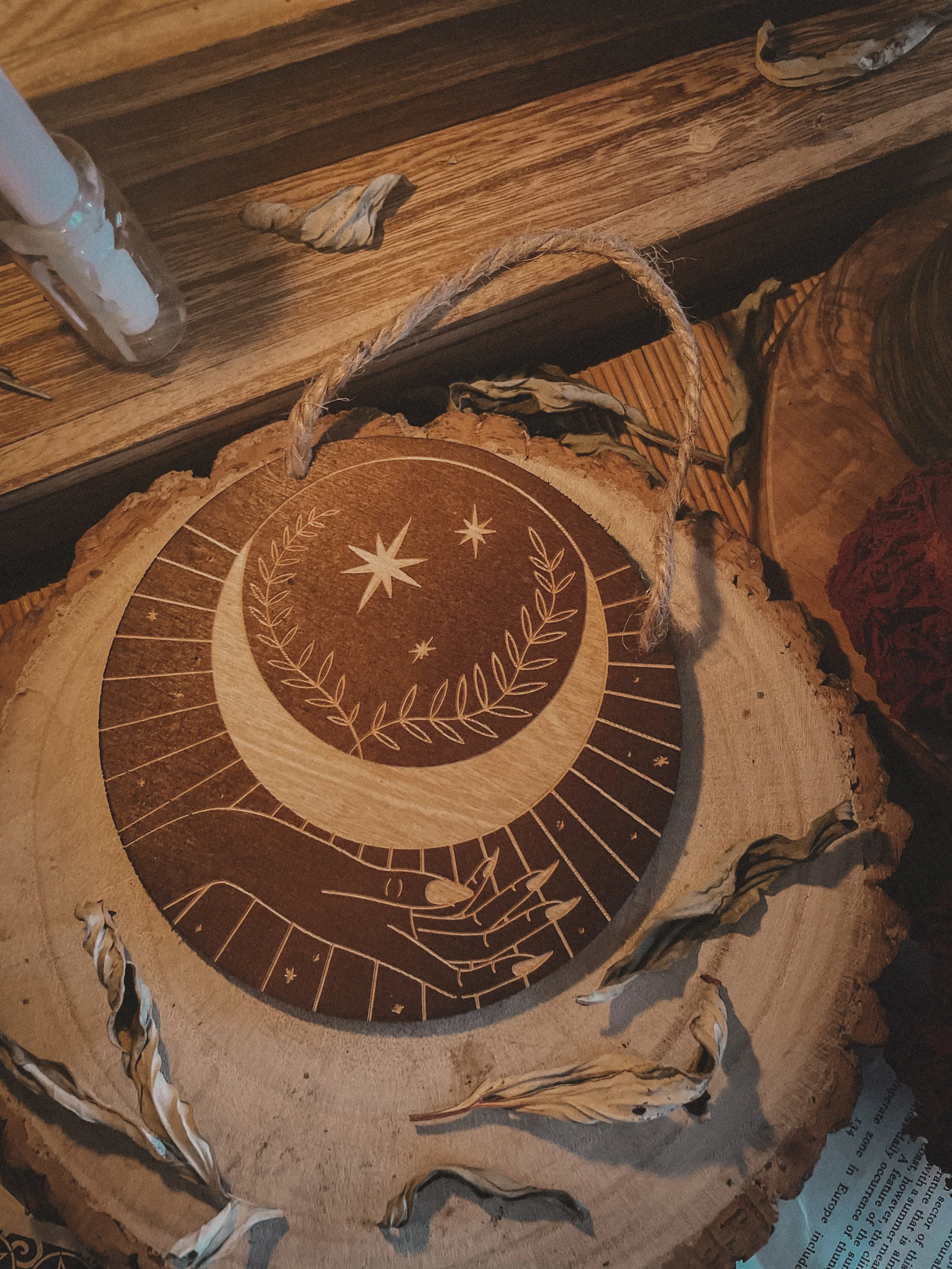 Magickal Moon Wooden Wall Plaque