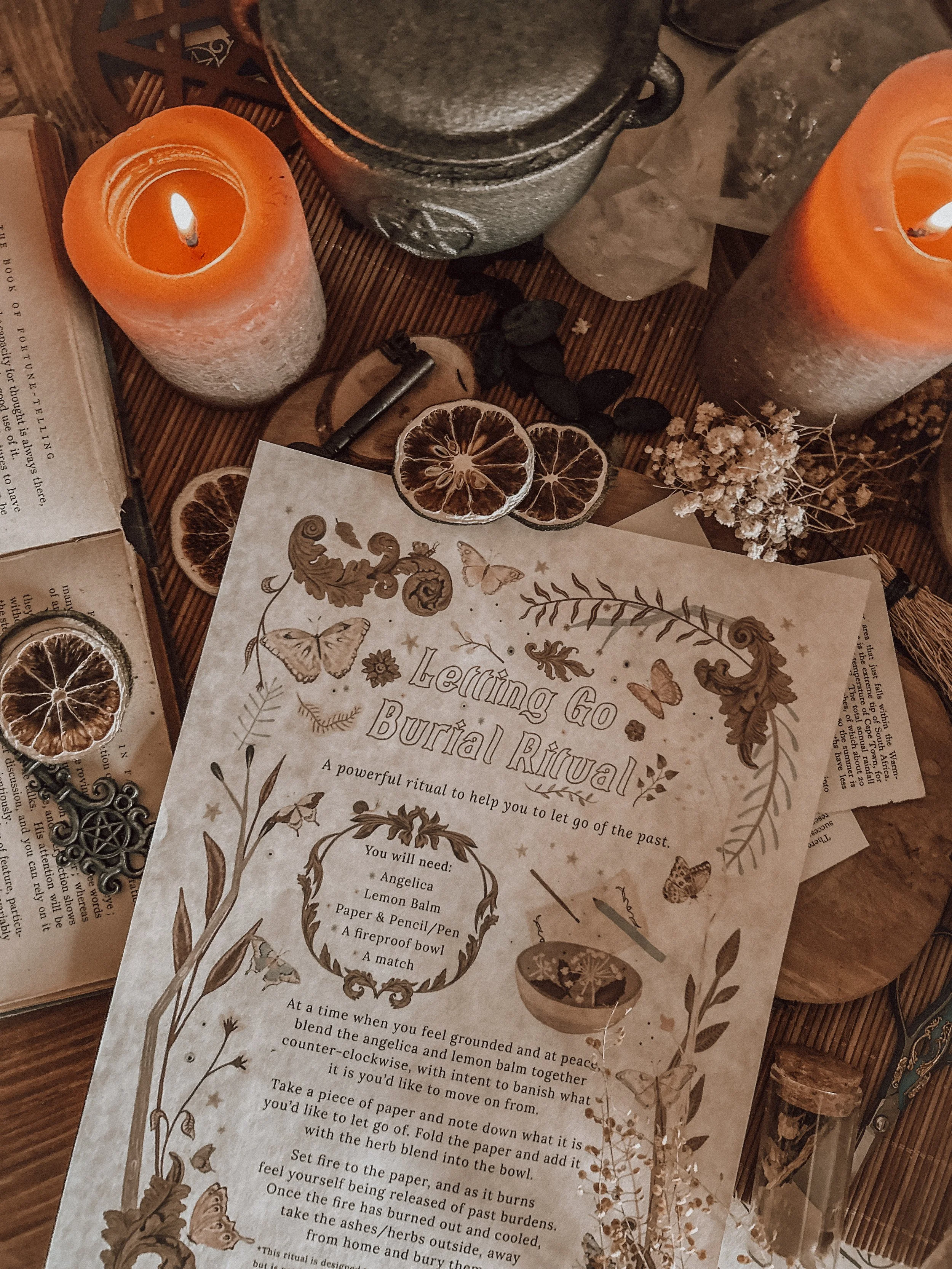 Letting Go Burial Ritual Parchment Scroll