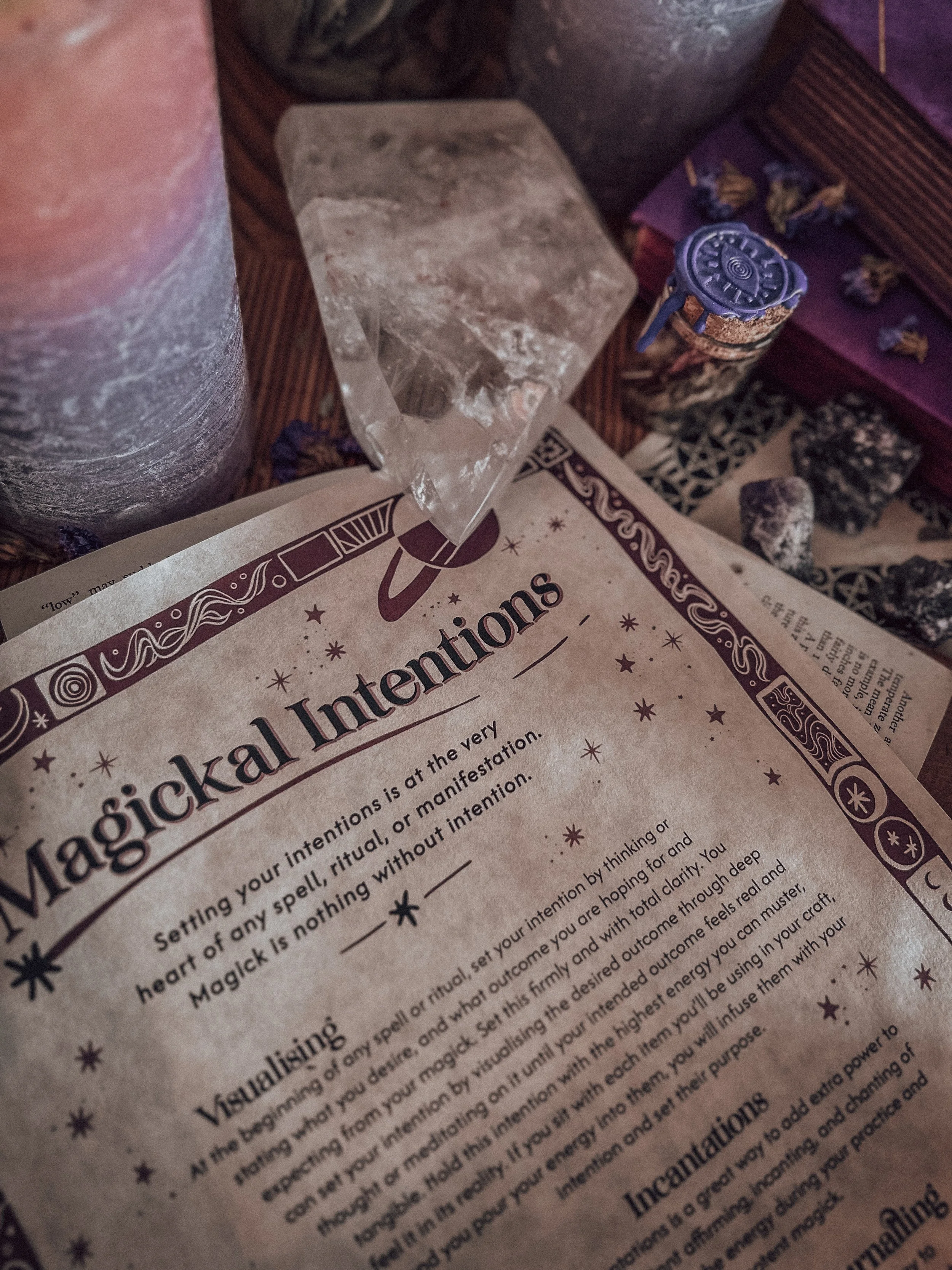Magickal Intentions Parchment Scroll - March 2025