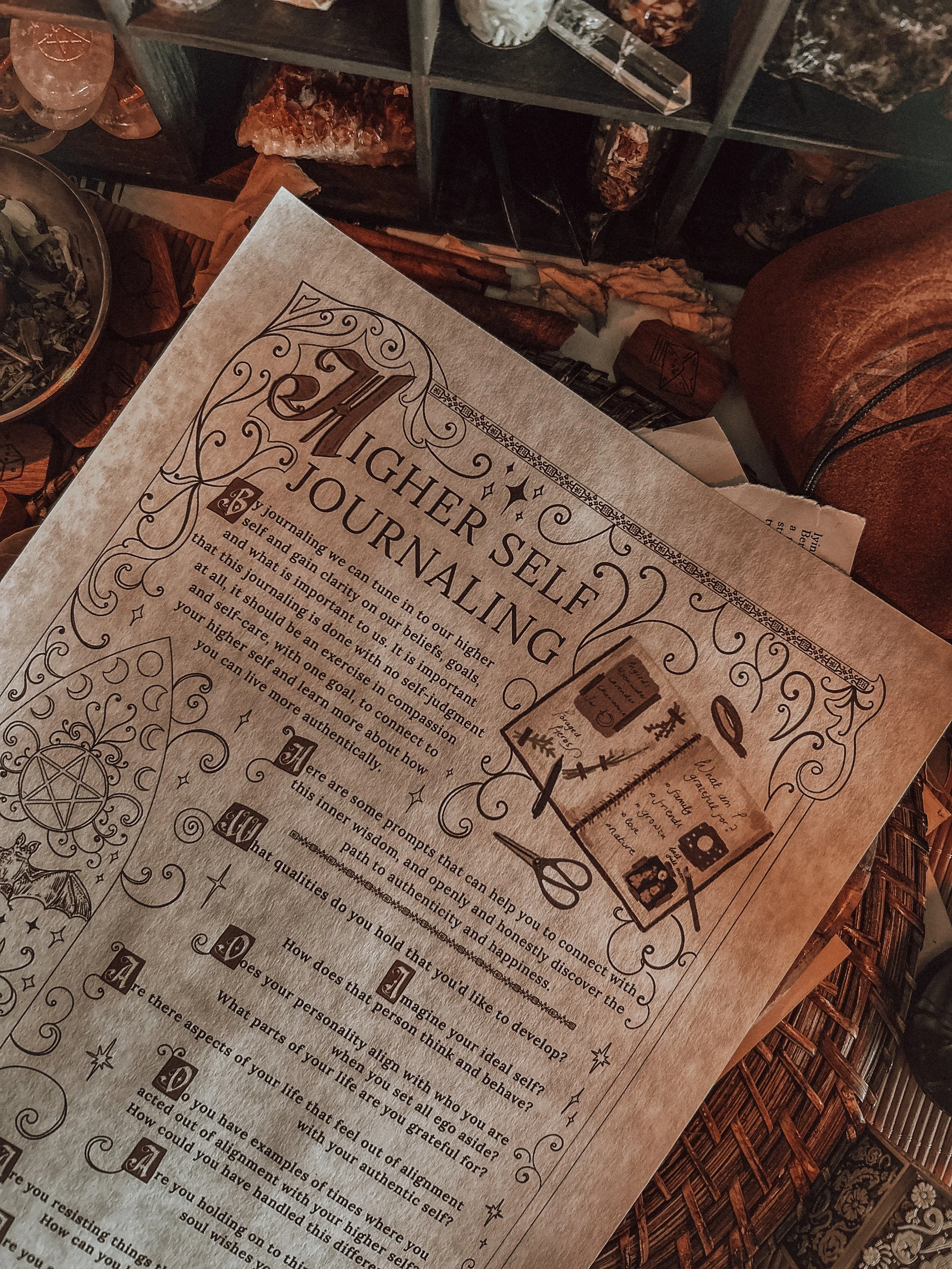 Higher Self Journaling Parchment Scroll
