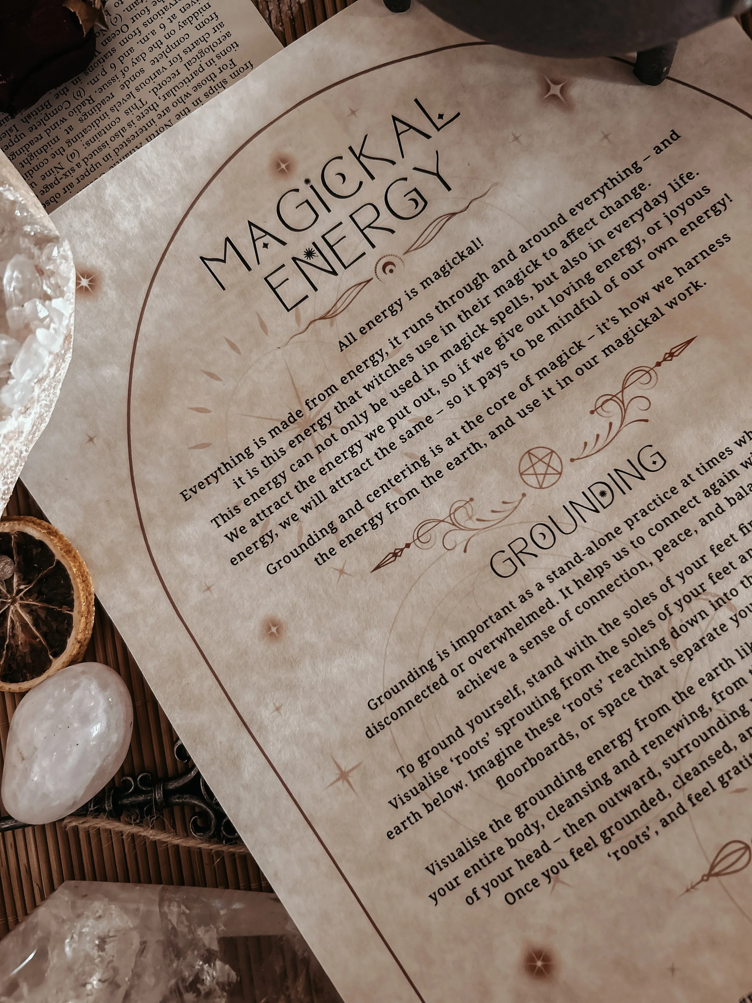 Magickal Energy Parchment Scroll