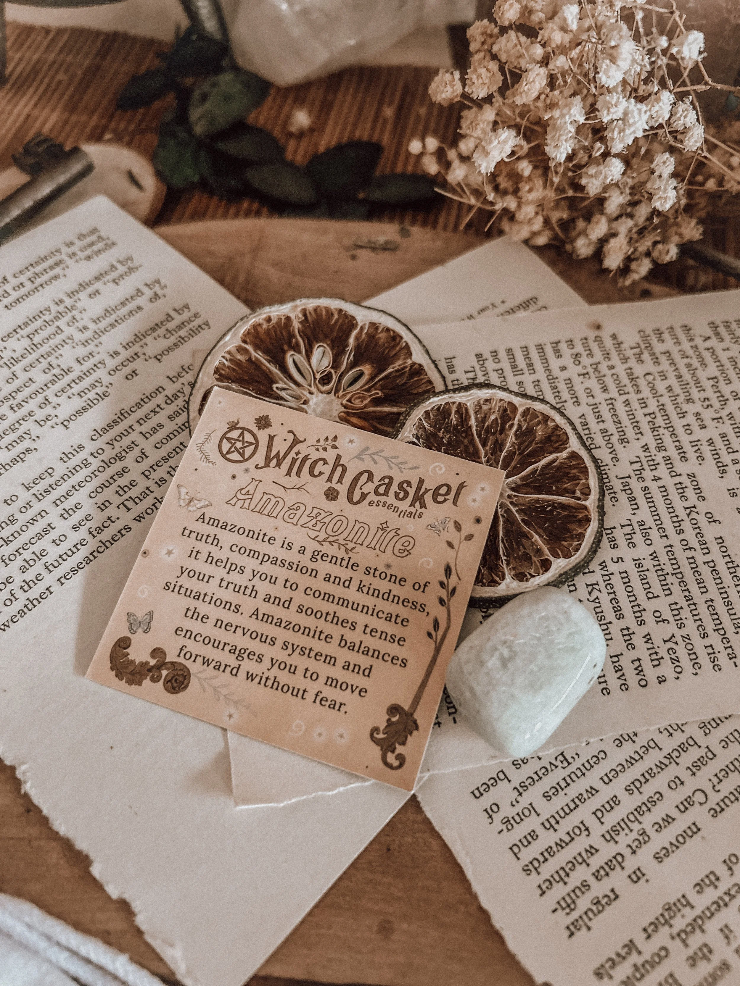 Amazonite Tumbled Stone with Info Card