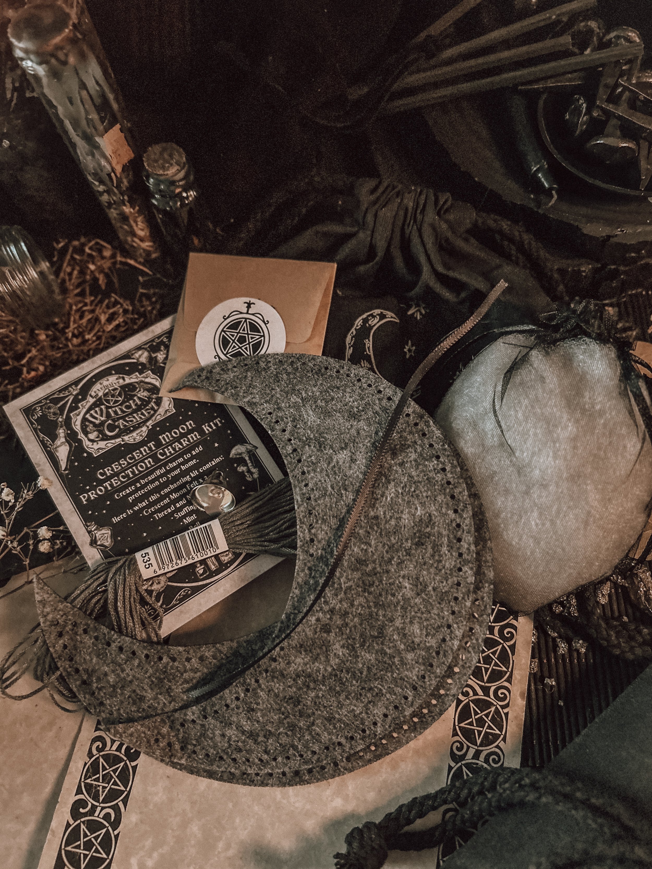 Crescent Moon Protection Charm Kit