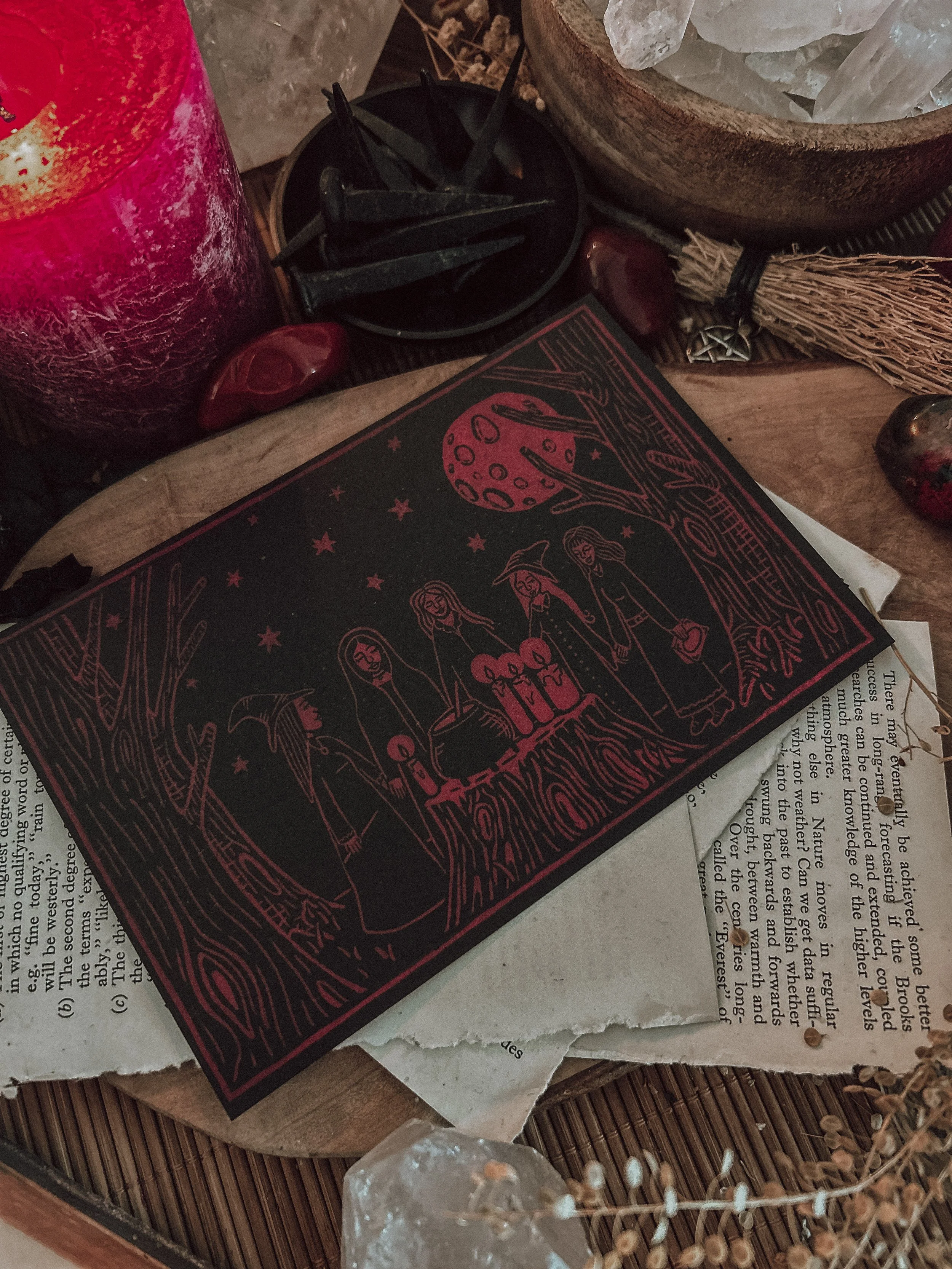 Woodland Coven Monthly Manifestations Art Print
