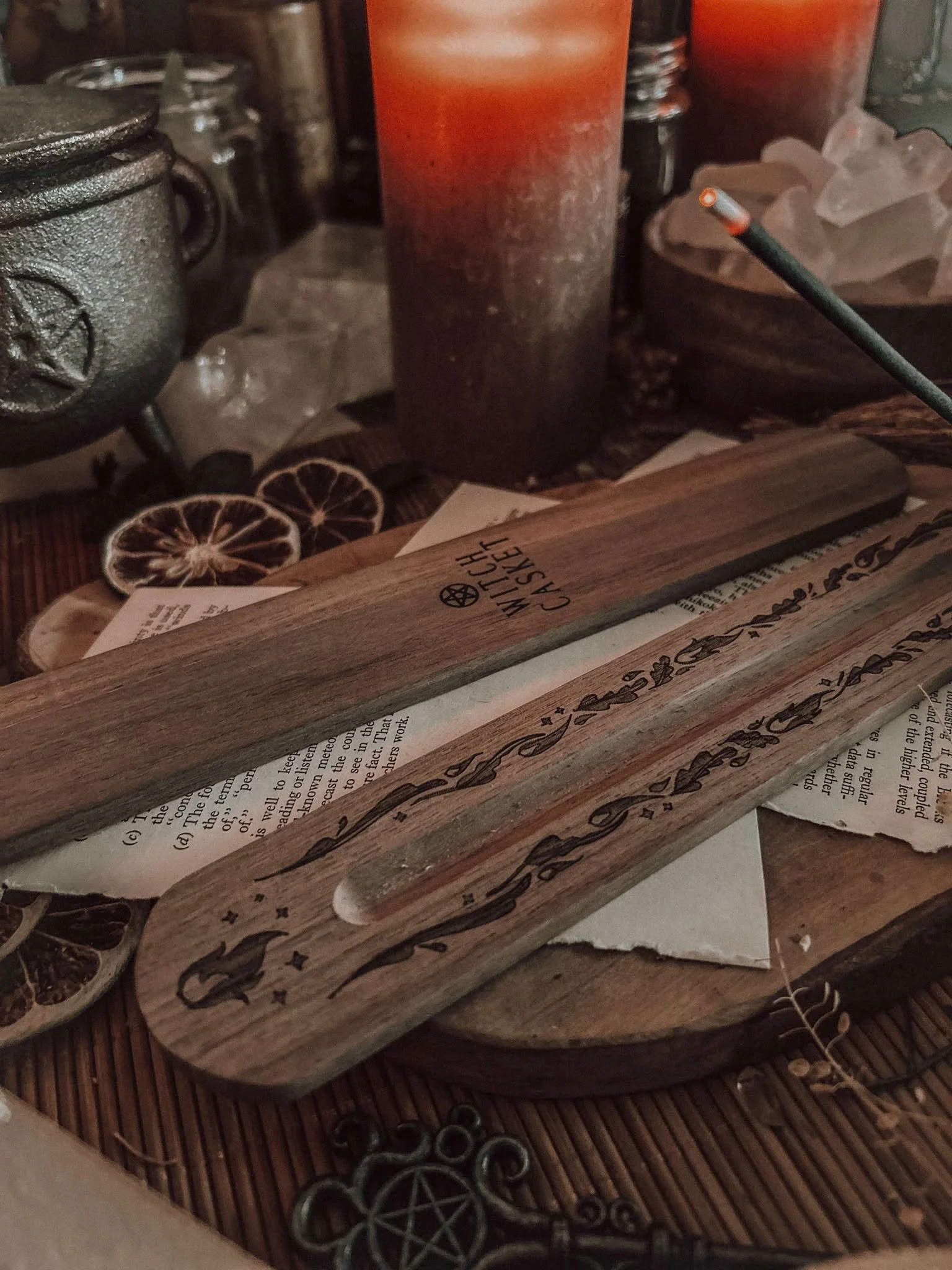 Black walnut incense holder/ash catcher