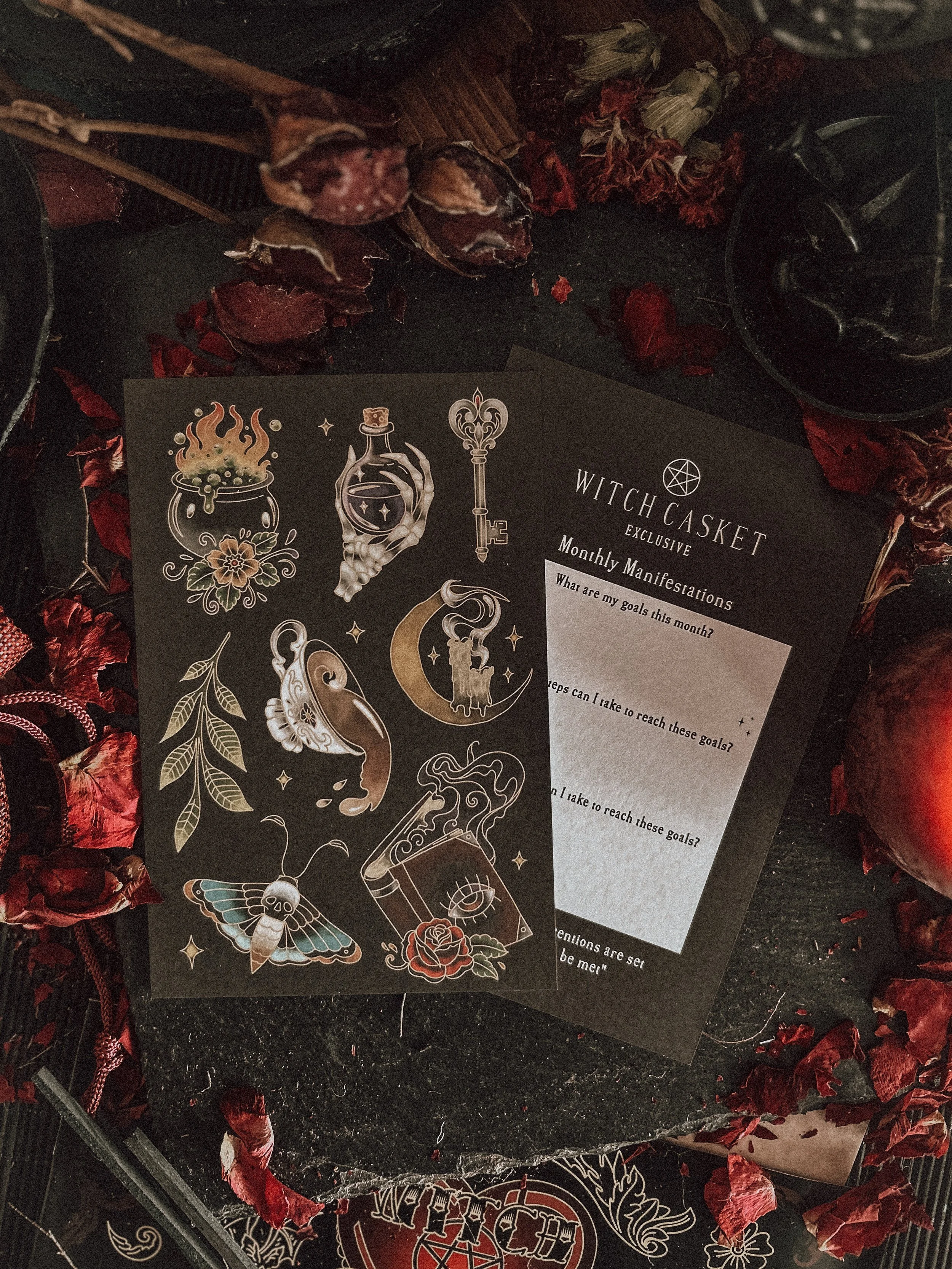 'A Witch's Accoutrements' Witchcraft Monthly Manifestations Art Print