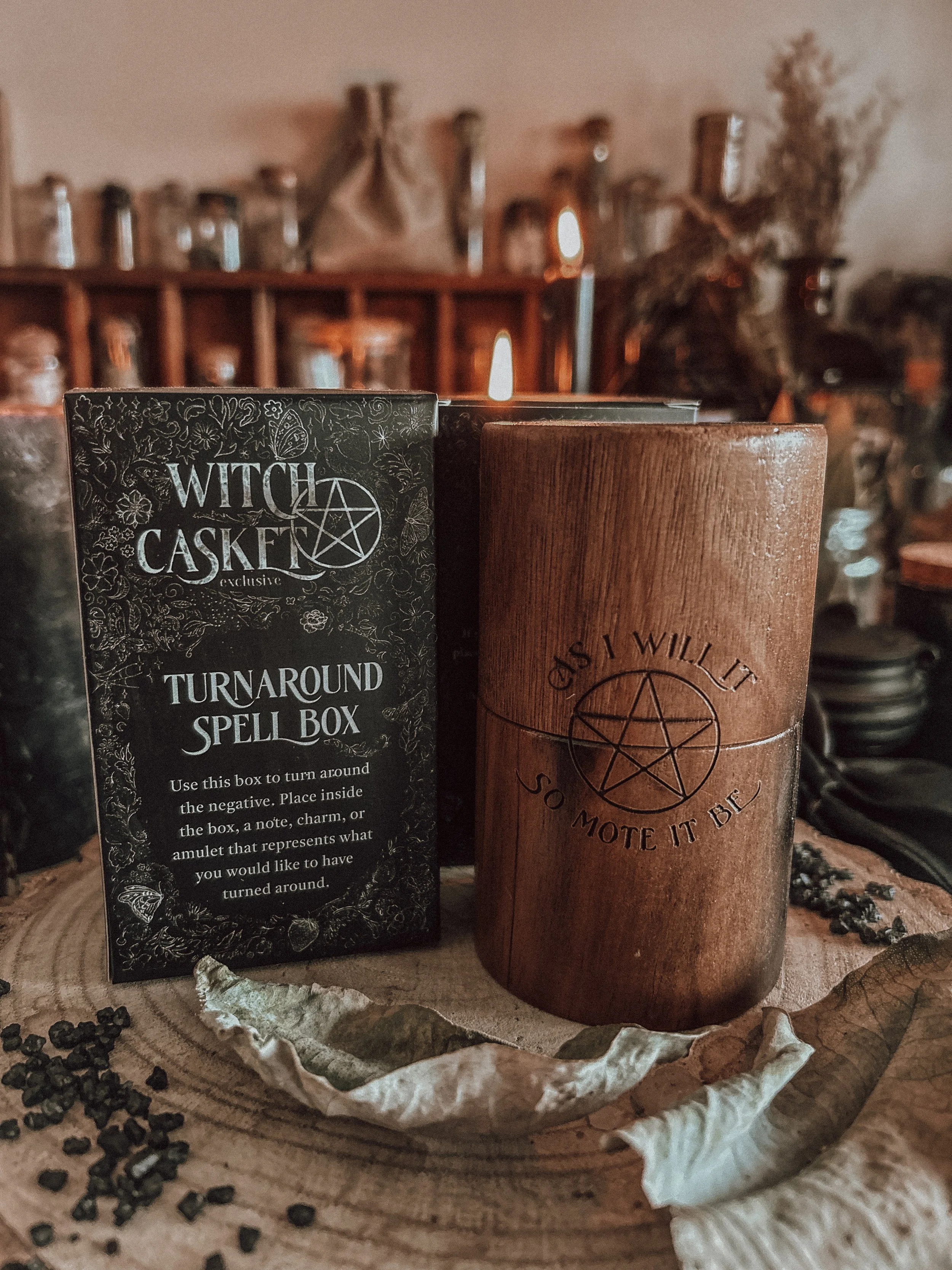 Turnaround Wooden Spell Box