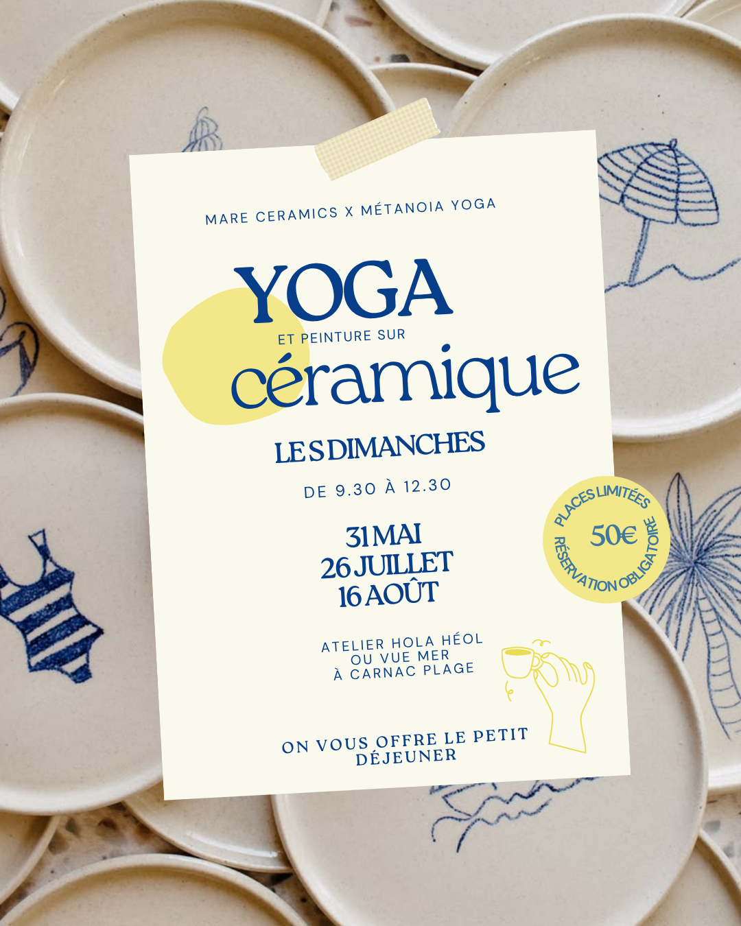 YOGA &amp; PEINTURE SUR CÉRAMIQUE