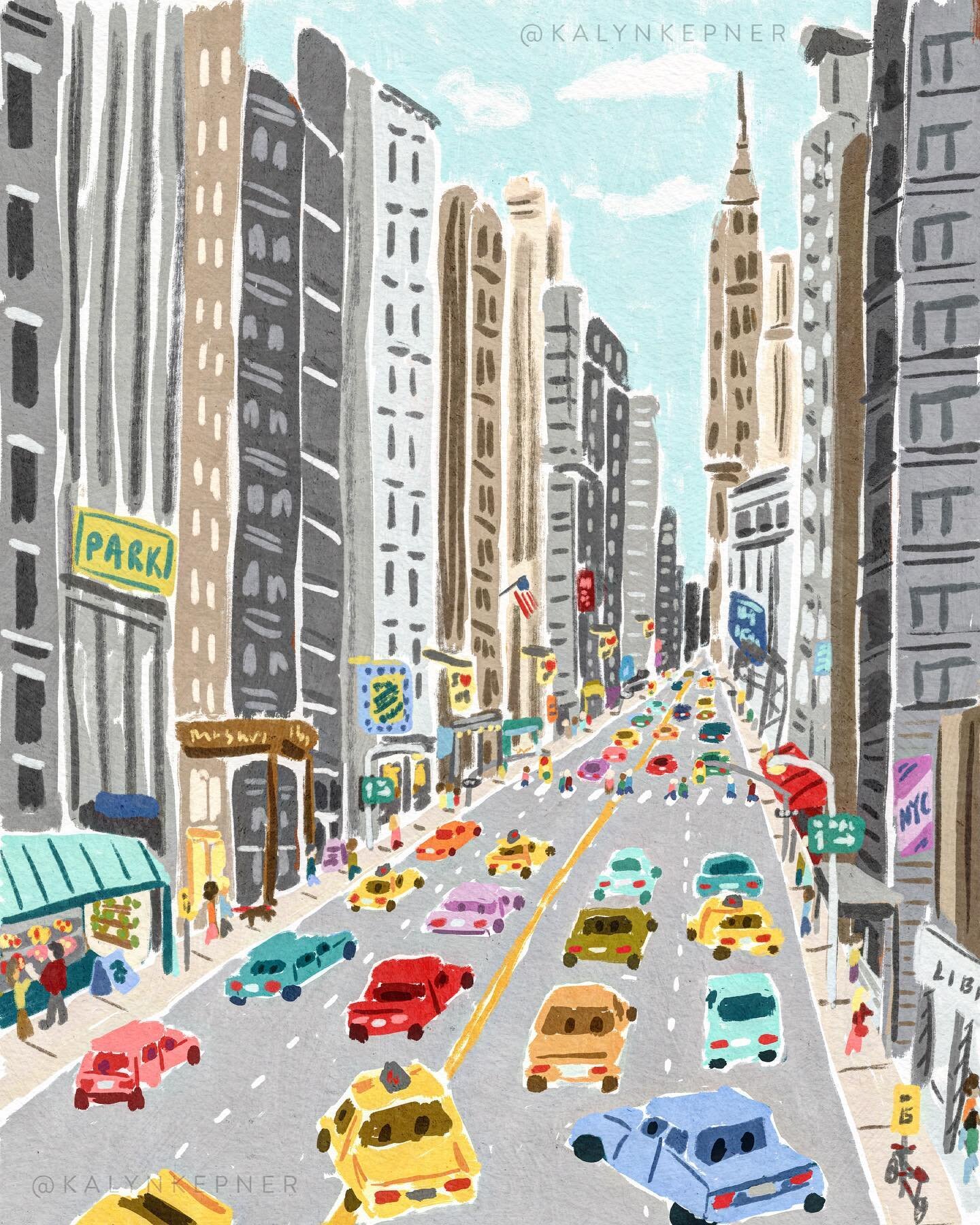 It&rsquo;s been a bit, but I&rsquo;m excited to share this NYC traffic illustration that I created to pair with my LA traffic version (a top seller in my Etsy print shop!). I haven&rsquo;t been to New York in probably 3 years and I really do miss it.
