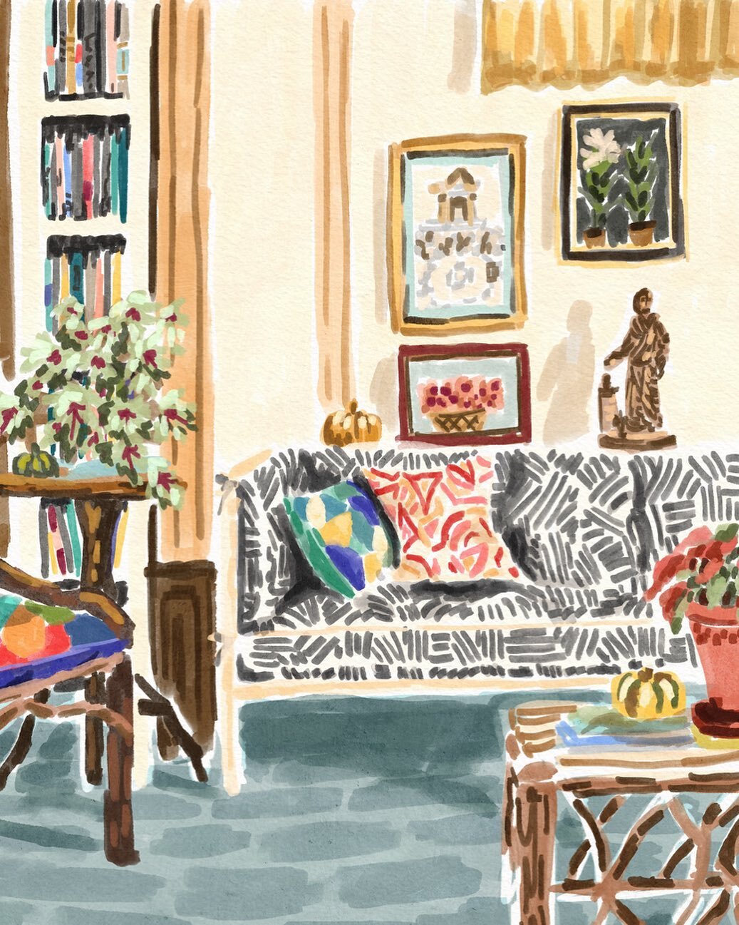 Room Portrait Club week 105 with @libertylondon 🛋️ I loved all the patterns and colors in this one!