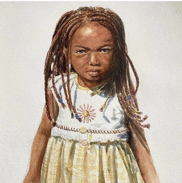The Braided Girl_Watercolour on Paper_Noureen Englefield.jpeg