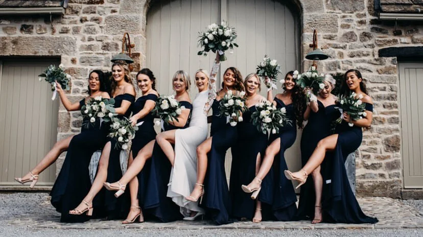 Stef's wedding hair at Tithe Barn with Evangeline Horner on make up 