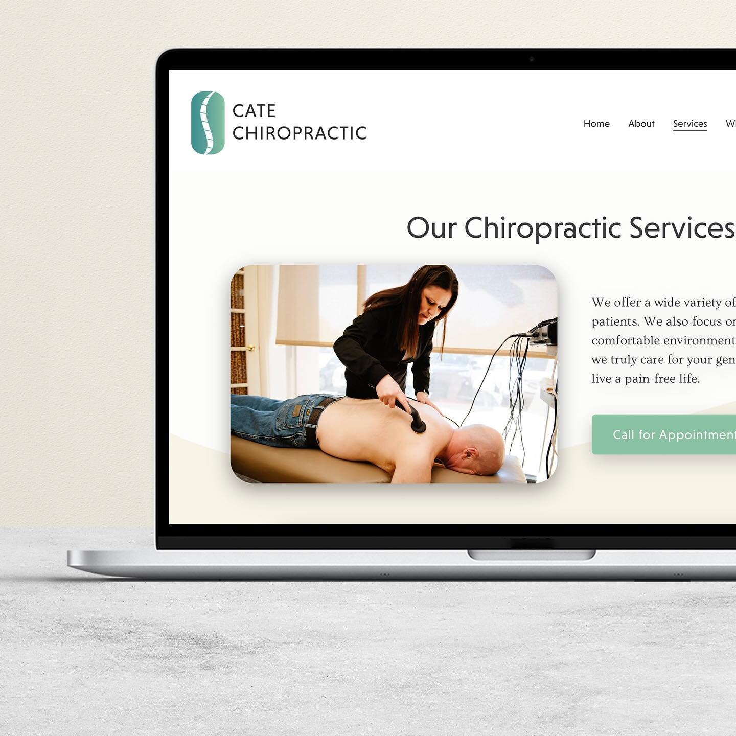 Congrats to @catechiropracticcenter on the launch of their new website!! 🥳 It took a while to get the branded photos in, but it was 100% worth the wait!! 🙌🏻 The new photos look great with the new color palette and branding! And, the overall design