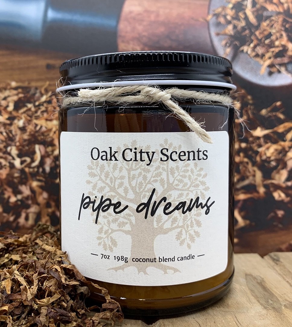 pipe tobacco scent Pipe tobacco and Vanilla Scented Candle, Candles made in Raleigh, NC, best  tobacco scented candle, — Oak City Scents Candles