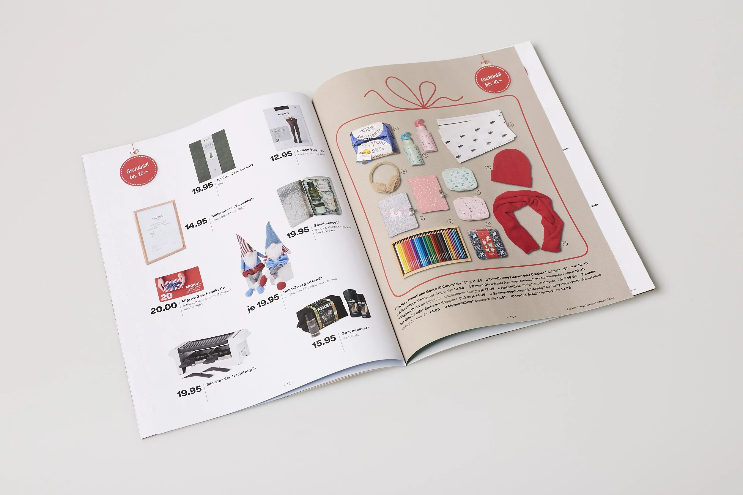 MIGROS WEIHNACHTS-MAGAZIN 2025, Inhalt. Fotograf Christoph Küenzi, inkl. Bildbearbeitung/Proofing/Druckbegleitung. 