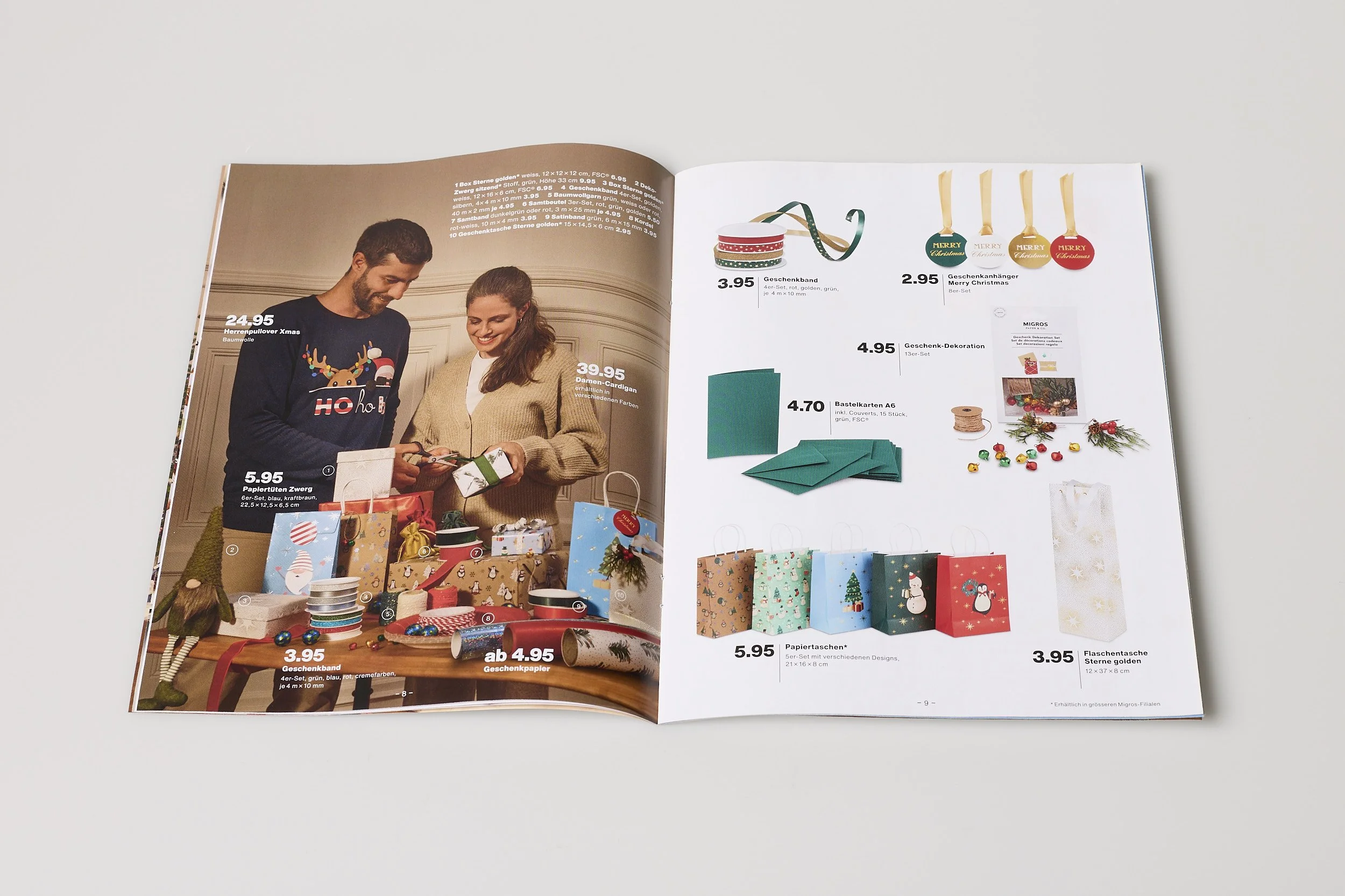 MIGROS WEIHNACHTS-MAGAZIN 2025, Inhalt. Fotograf Christoph Küenzi, inkl. Bildbearbeitung/Proofing/Druckbegleitung.  