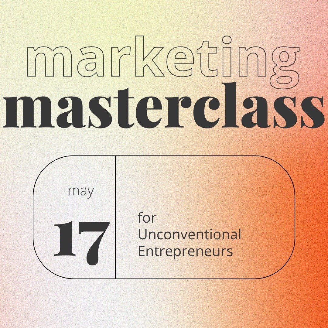 YOU'RE INVITED!⁠
⁠
⁠
⁠
Marketing Masterclass for Unconventional Entrepreneurs⁠
⁠
Friday, May 17th⁠
⁠
12p - 1:30p EST⁠
⁠
via Zoom - REGISTRATION LINK in bio⁠
⁠
⁠
⁠
Replay is available for 72 hours for all who register.⁠
⁠
⁠
⁠
Good marketing is the lif