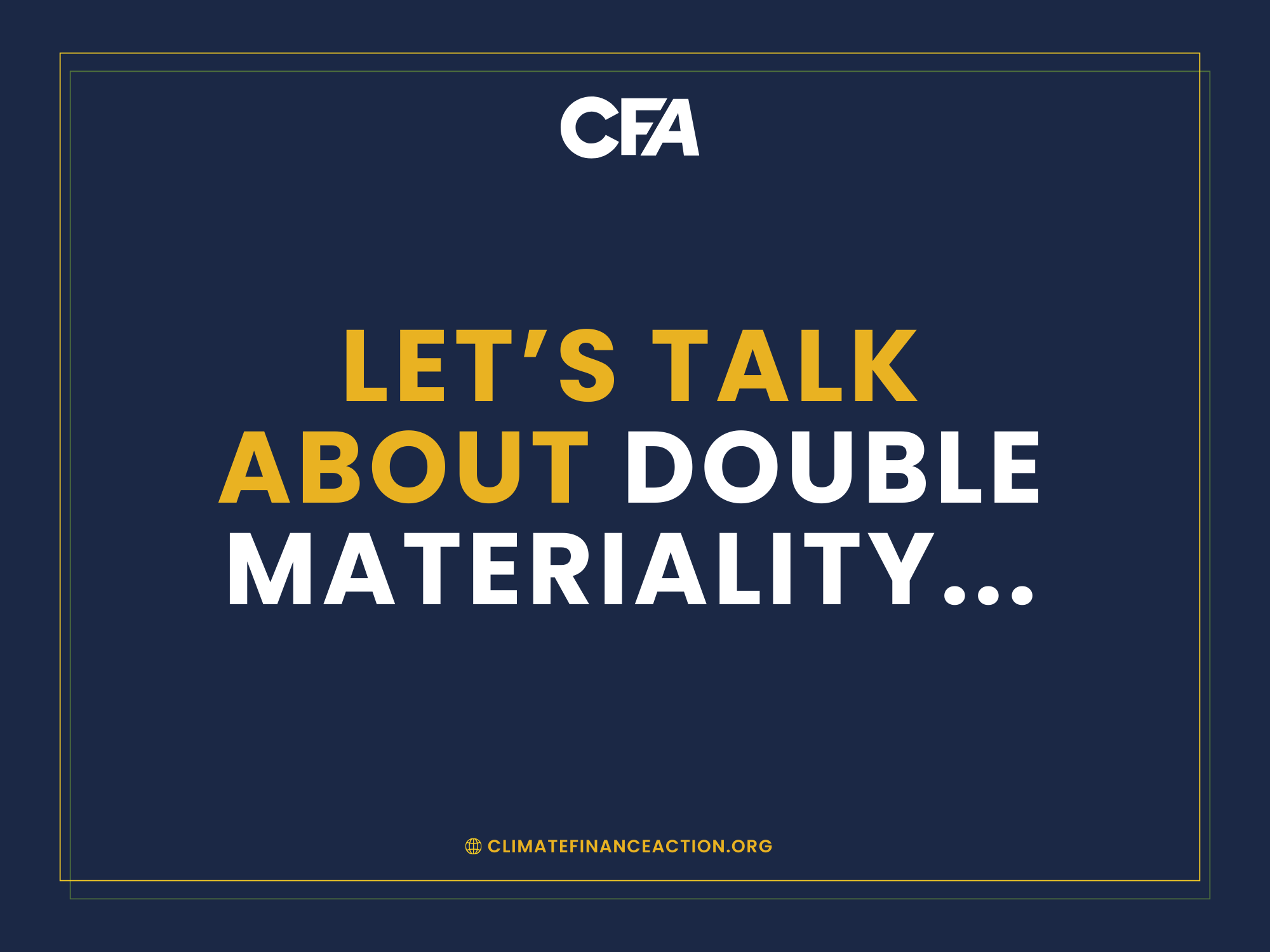 Video: Let’s Talk About Double Materiality...