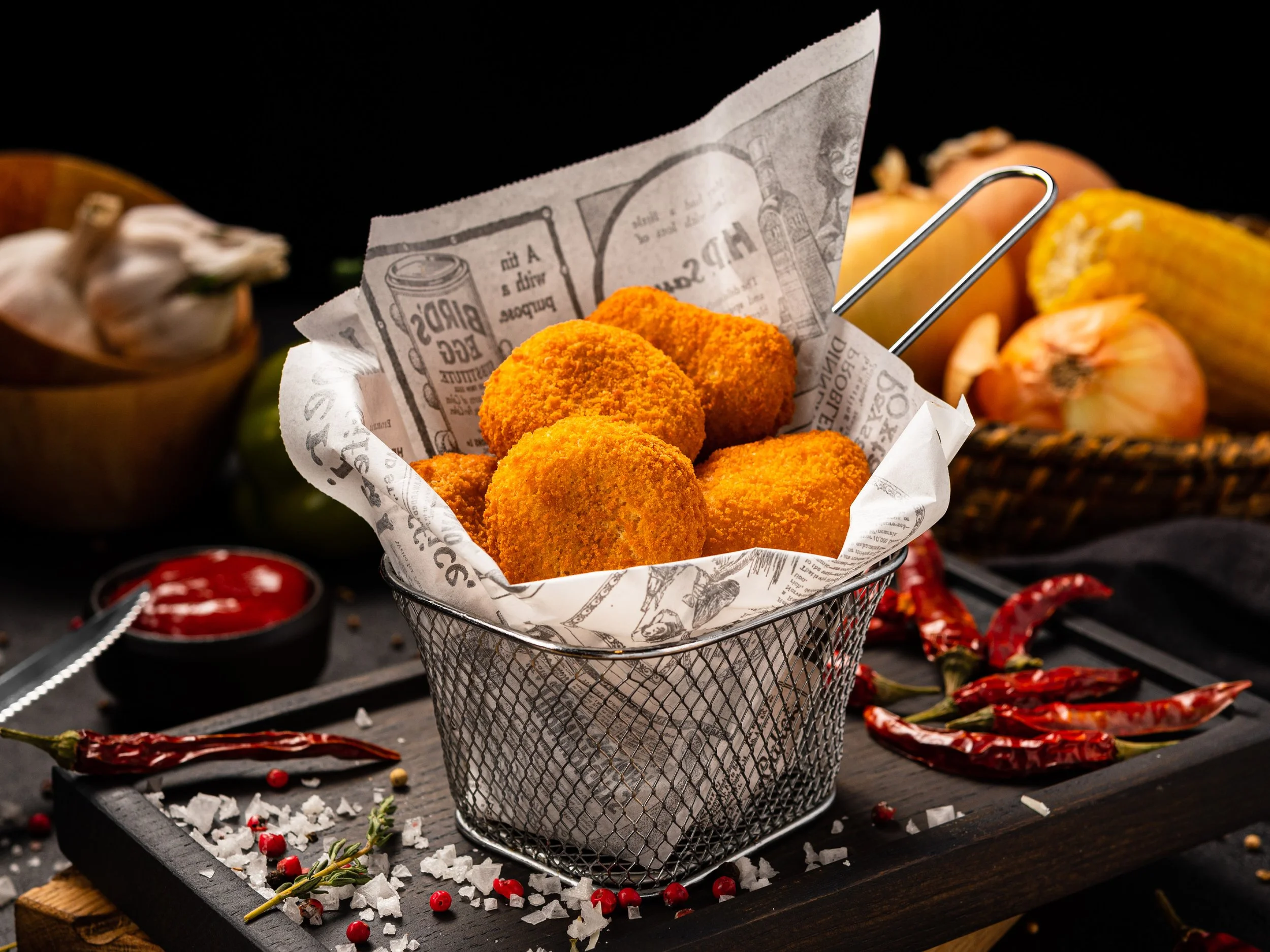 Food Photographer Xenia Rizova – Menu Photoshoot for Restaurant Likes Burger, Moscow – Chicken Nuggets