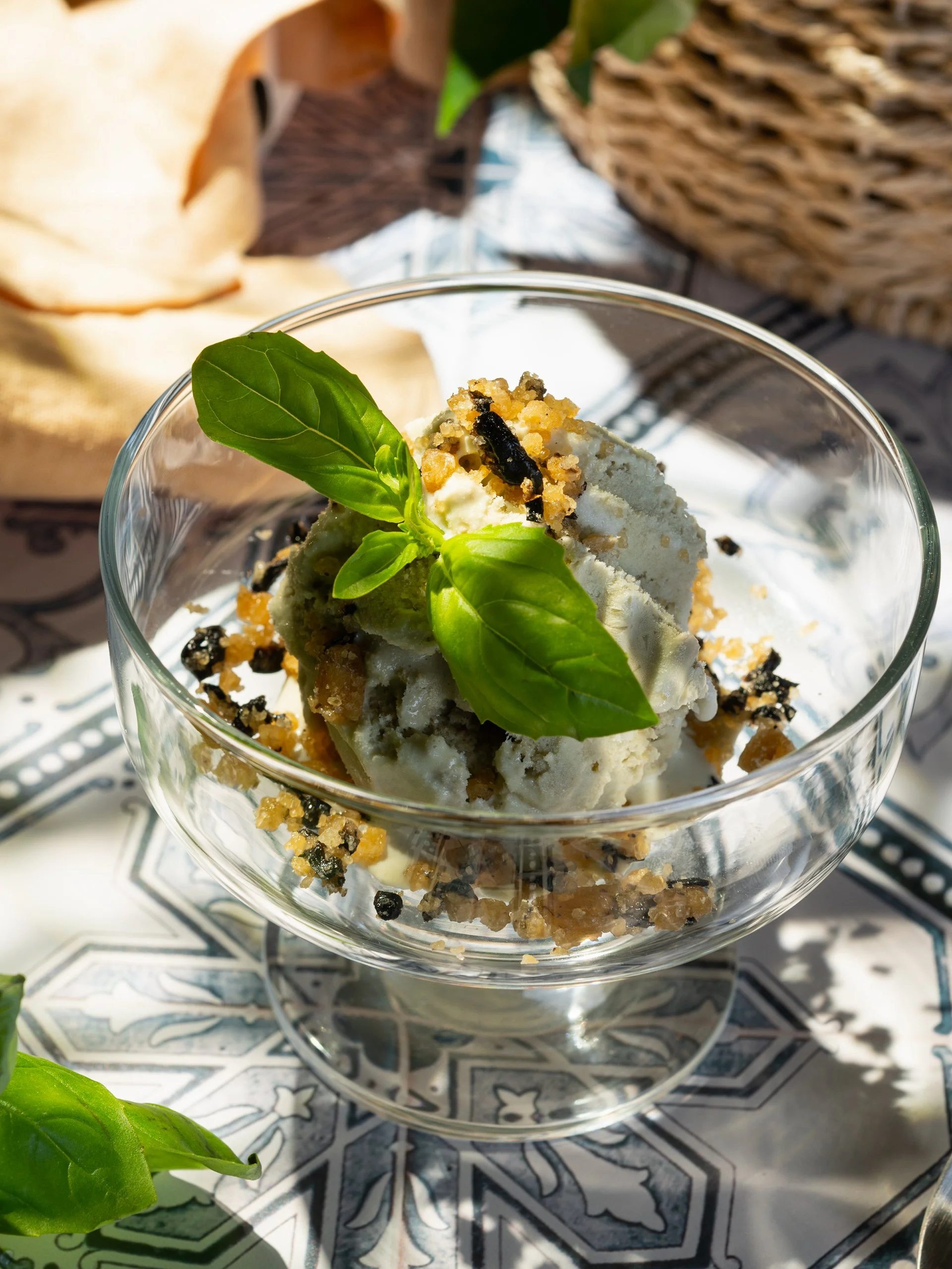 Food Photographer Xenia Rizova – Summer Menu Photoshoot for Italian Cuisine Caffe Ma Va La, Moscow – Basil Ice Cream