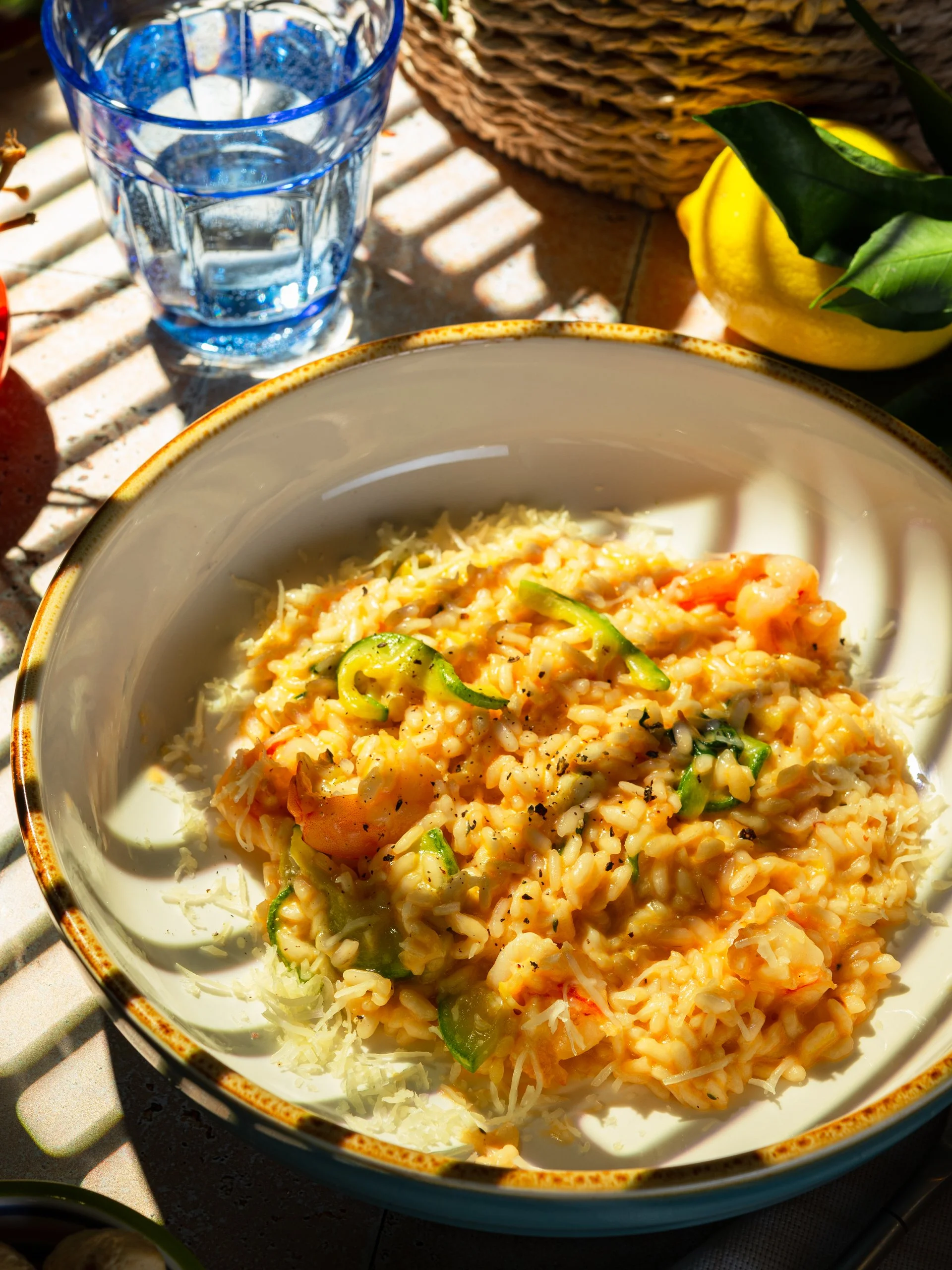 Food Photographer Xenia Rizova – Summer Menu Photoshoot for Italian Cuisine Caffe Ma Va La, Moscow – Risotto with Shrimps