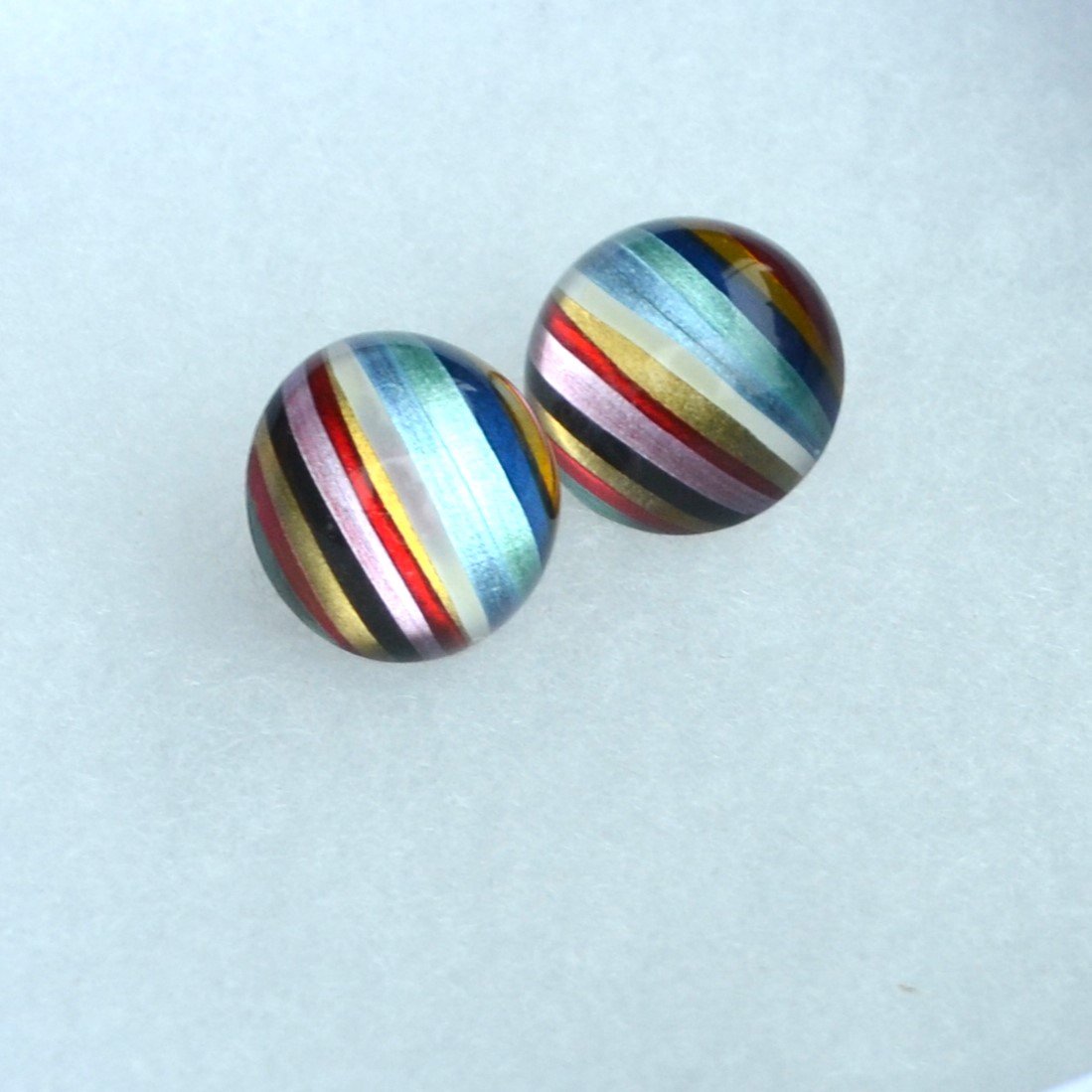 Candy stripe studs