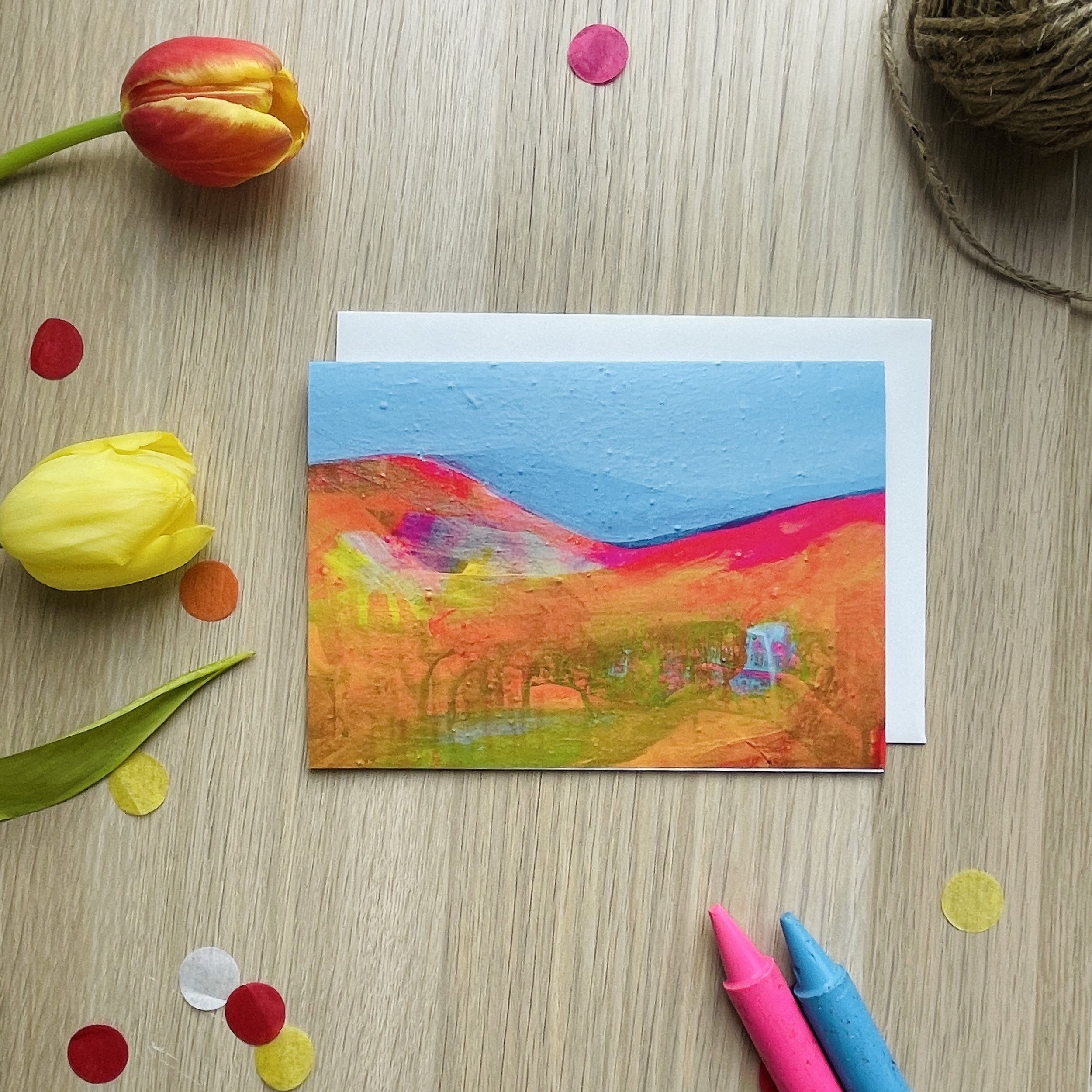 Over Highland Hills Greeting Card