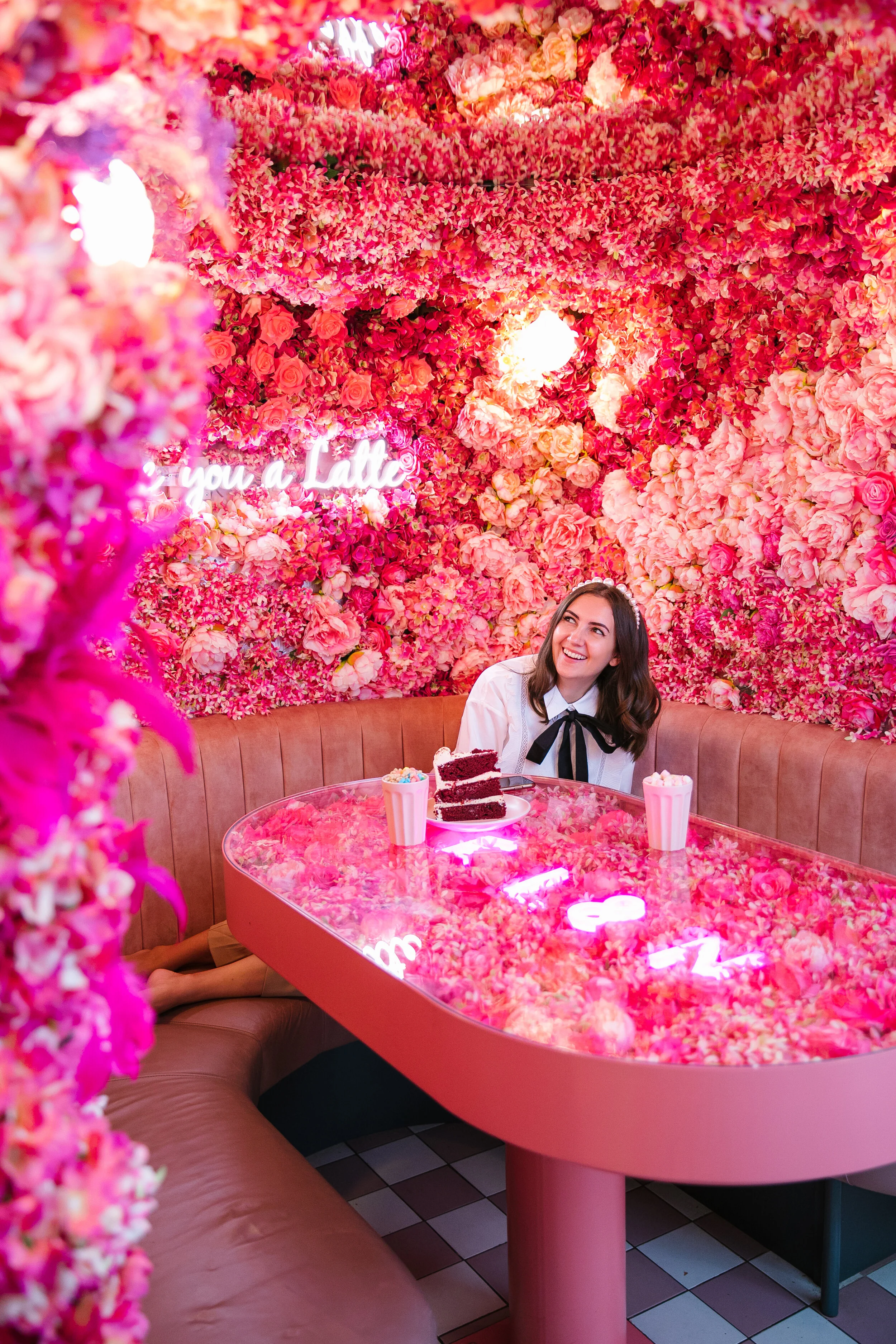 Elan Cafe's Floral Booth