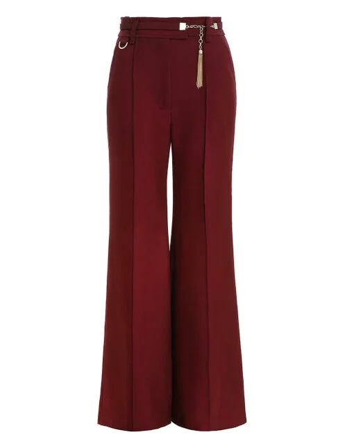 Structured Pant Pomegranite