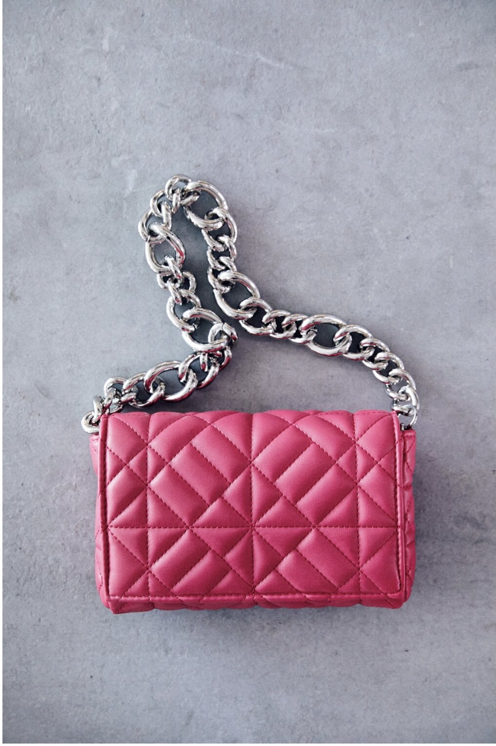 Quilted Shoulder Bag with Chain