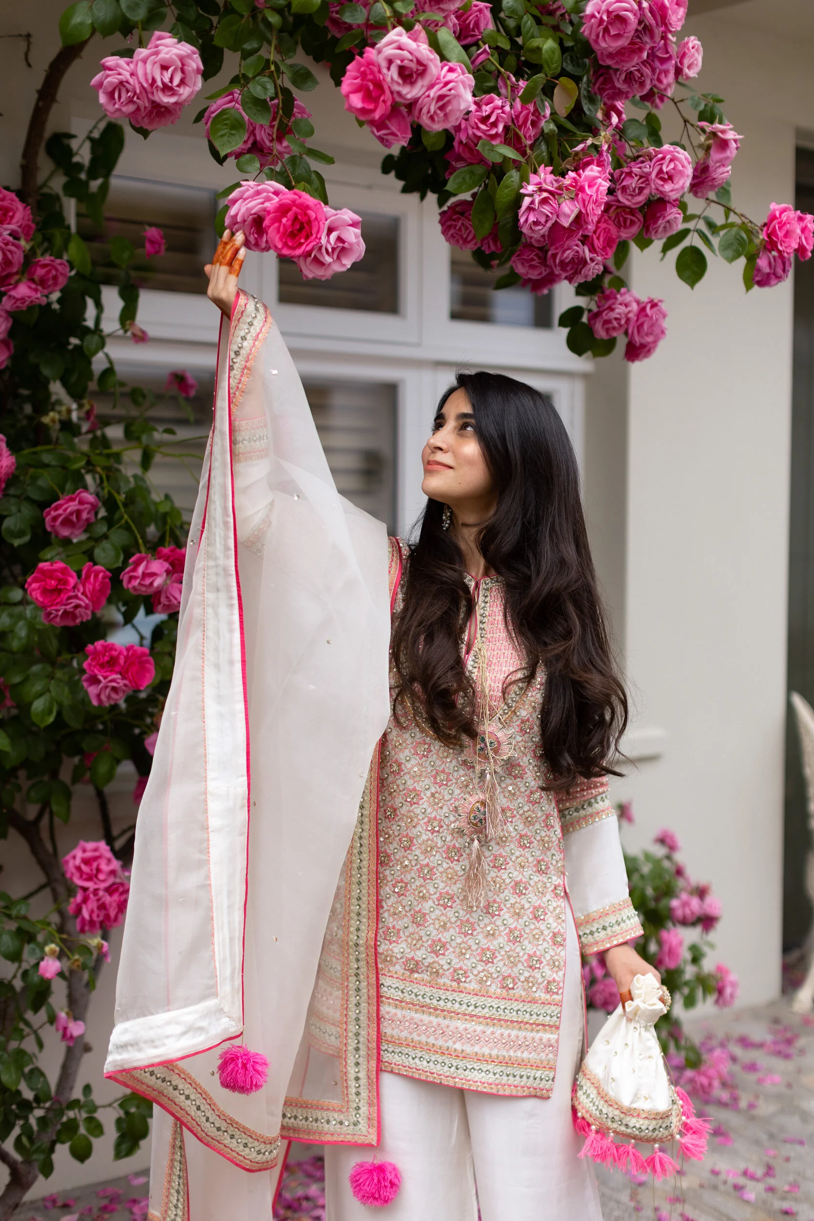 Aaina, Candy Pink Accents by Hussain Rehar