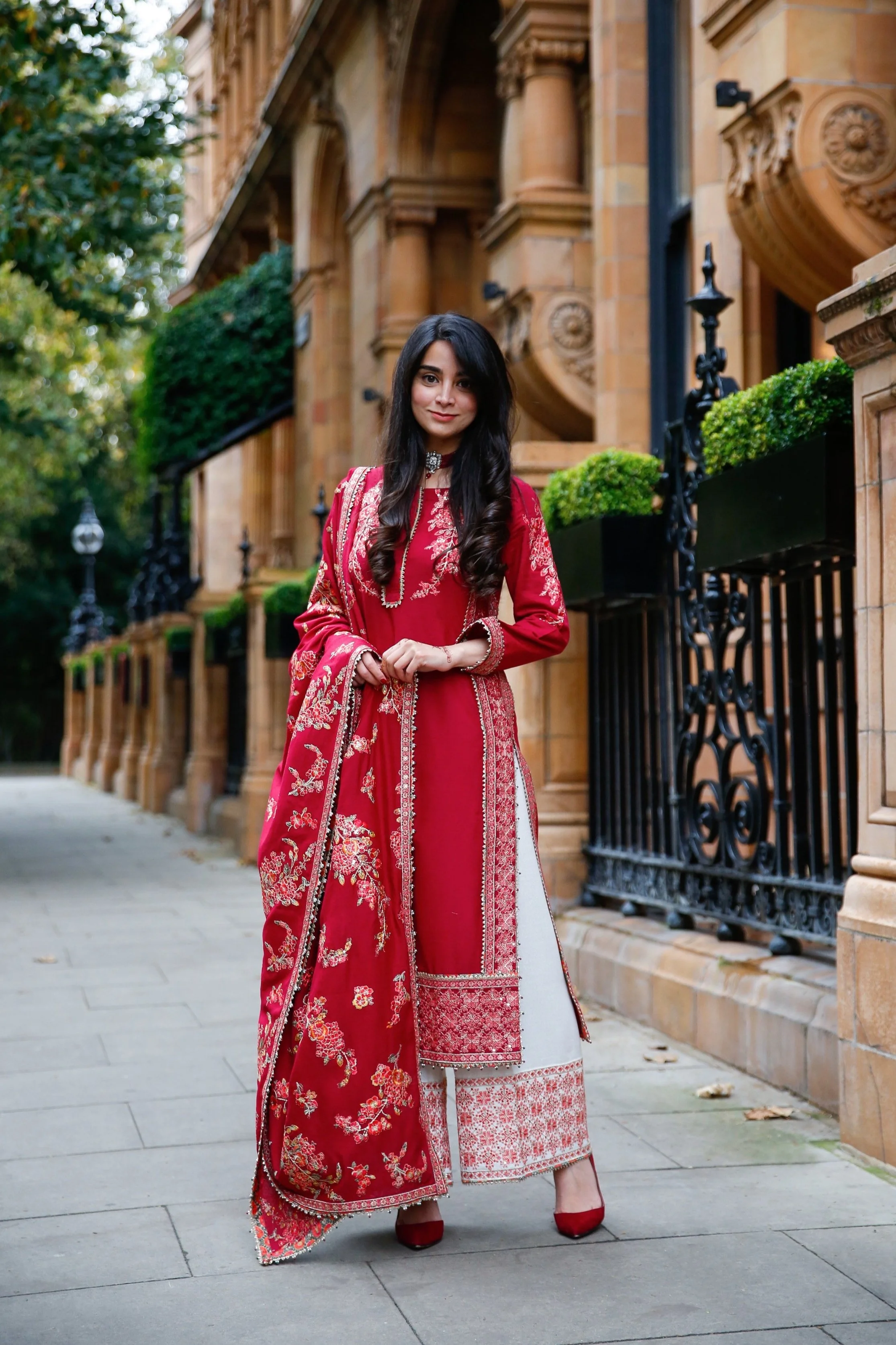 Scarlet Red, Anaari from Hussain Rehar's Winter Collection 