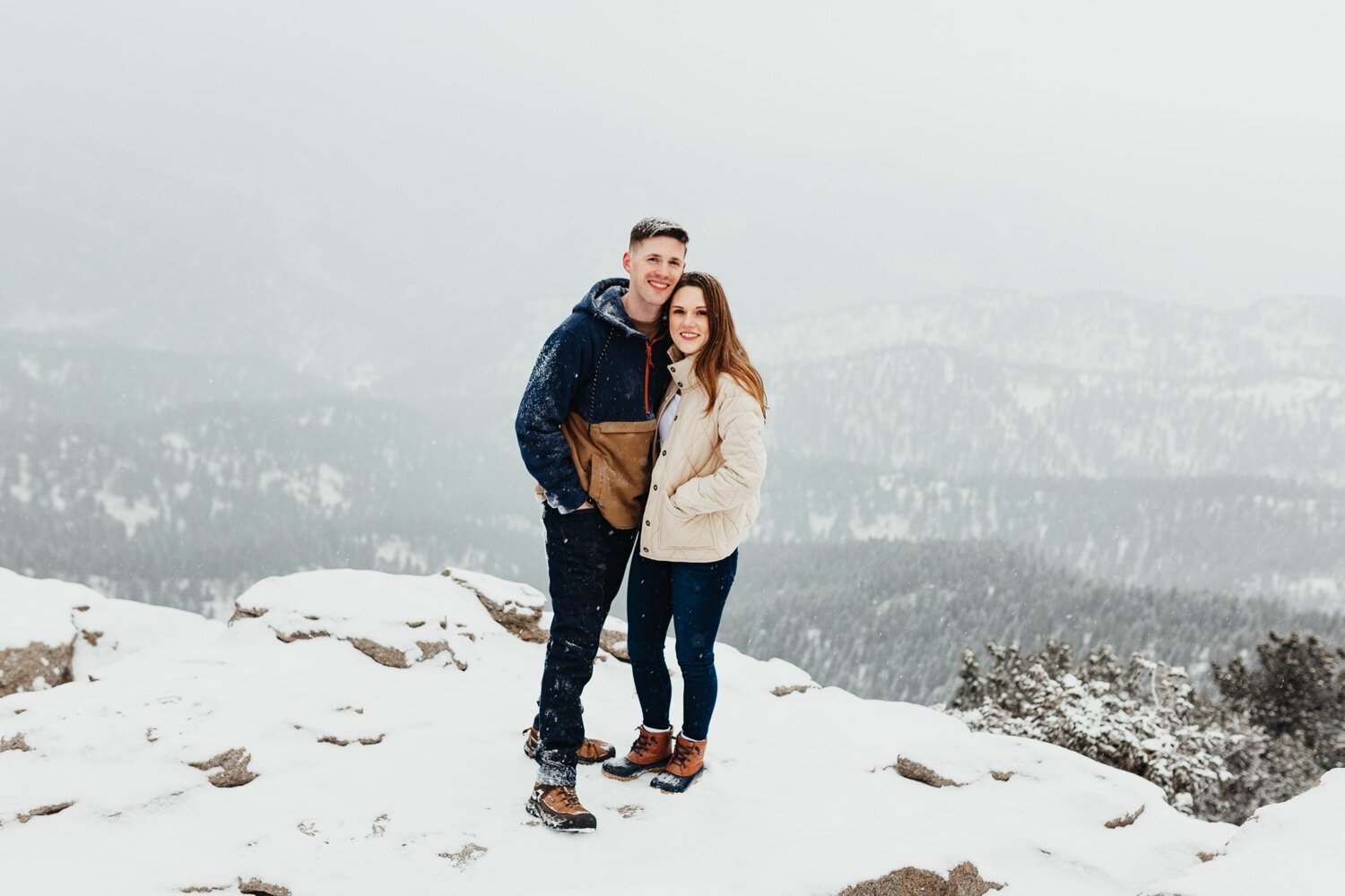 Snowy Colorado Engagement Lost Gulch Boulder _ Castle Rock Photographer Katie Baechler-41.jpg