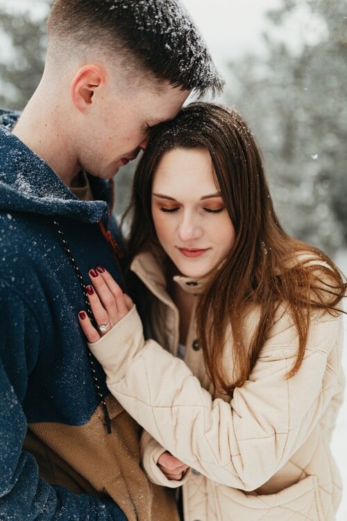 Snowy Colorado Engagement Lost Gulch Boulder _ Castle Rock Photographer Katie Baechler-43.jpg