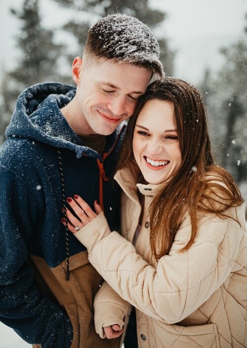 Snowy Colorado Engagement Lost Gulch Boulder _ Castle Rock Photographer Katie Baechler-44.jpg