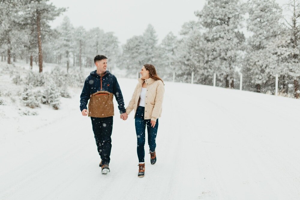 Snowy Colorado Engagement Lost Gulch Boulder _ Castle Rock Photographer Katie Baechler-46.jpg