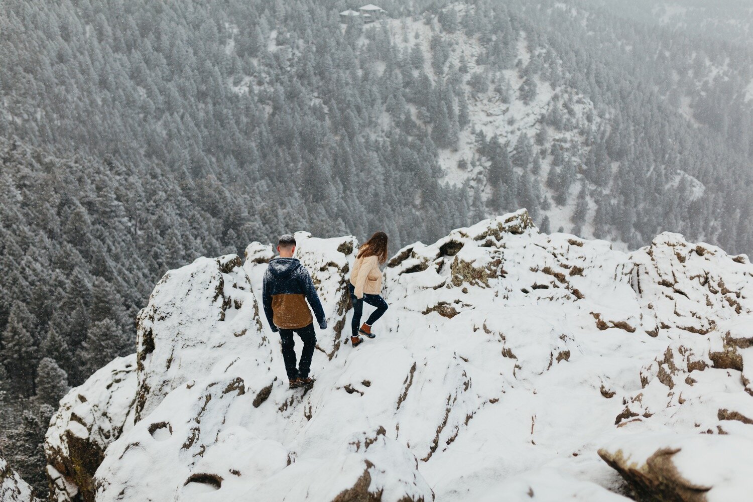 Snowy Colorado Engagement Lost Gulch Boulder _ Castle Rock Photographer Katie Baechler-1-2.jpg