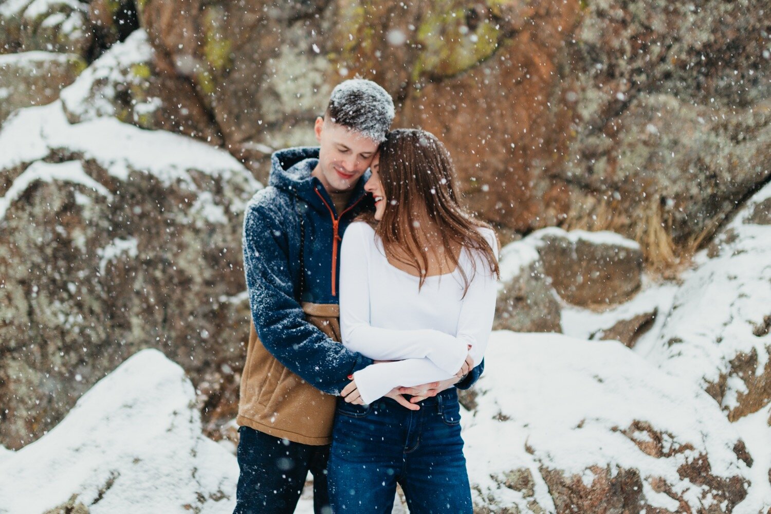 Snowy Colorado Engagement Lost Gulch Boulder _ Castle Rock Photographer Katie Baechler-23.jpg