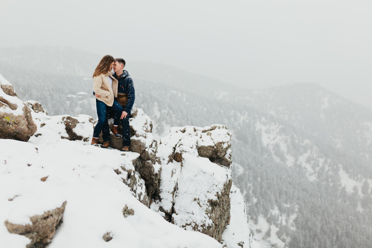 Snowy Colorado Engagement Lost Gulch Boulder _ Castle Rock Photographer Katie Baechler-34.jpg