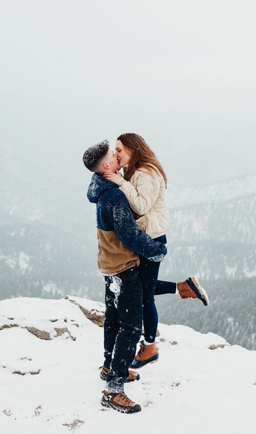 Snowy Colorado Engagement Lost Gulch Boulder _ Castle Rock Photographer Katie Baechler-42.jpg