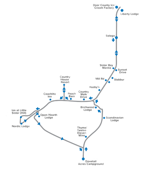 Free Sister Bay Shuttle Bus — Sister Bay, Door County