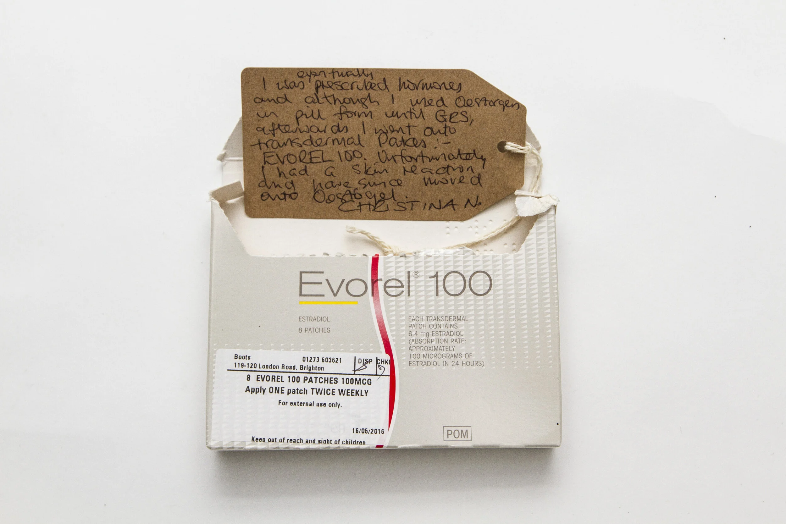 Evorel 100 empty packet