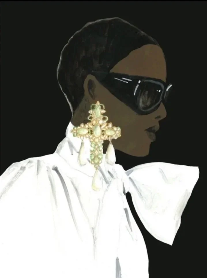 YSL White Bow Blouse