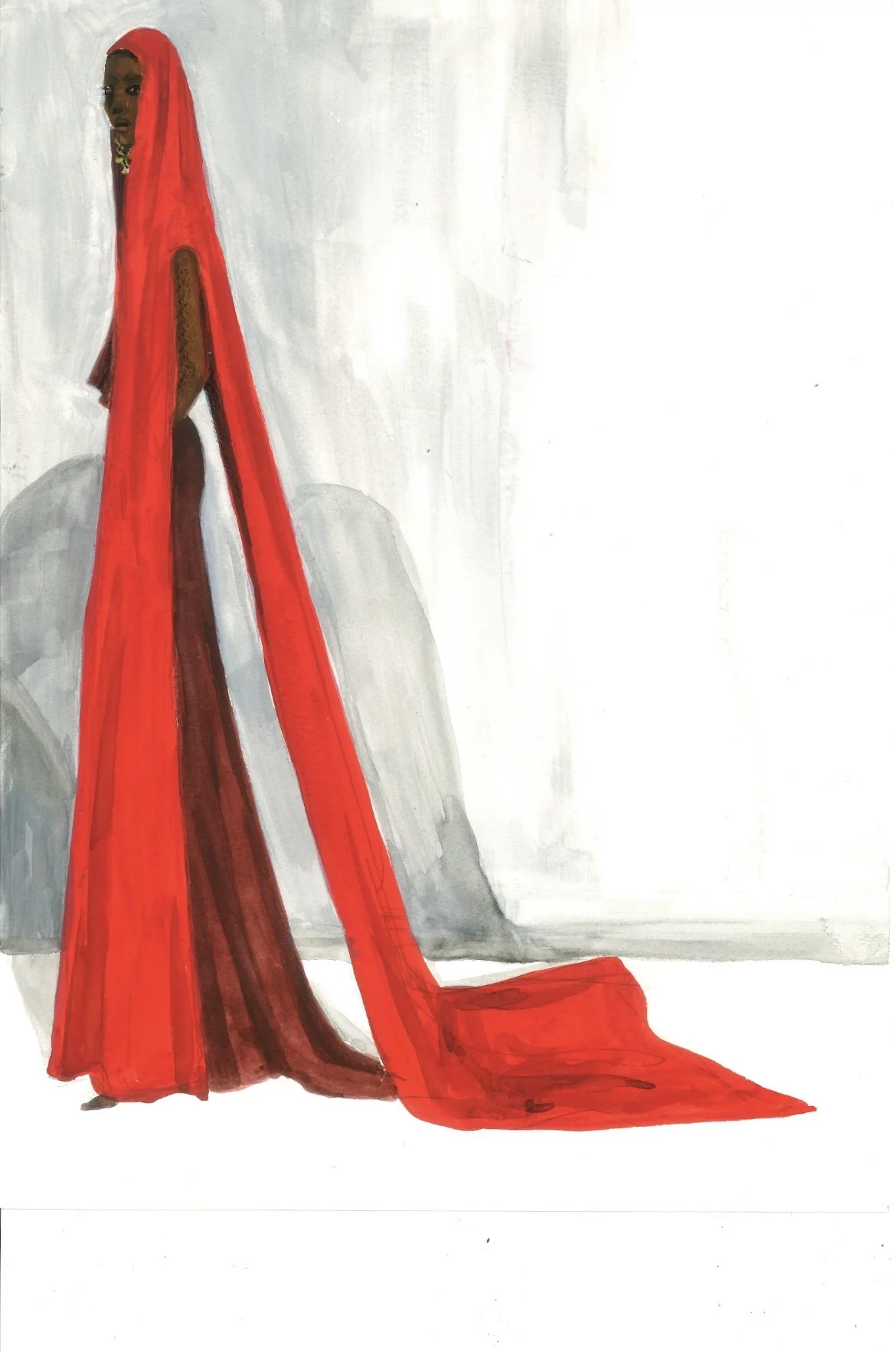 Valentino Red Hood Dress