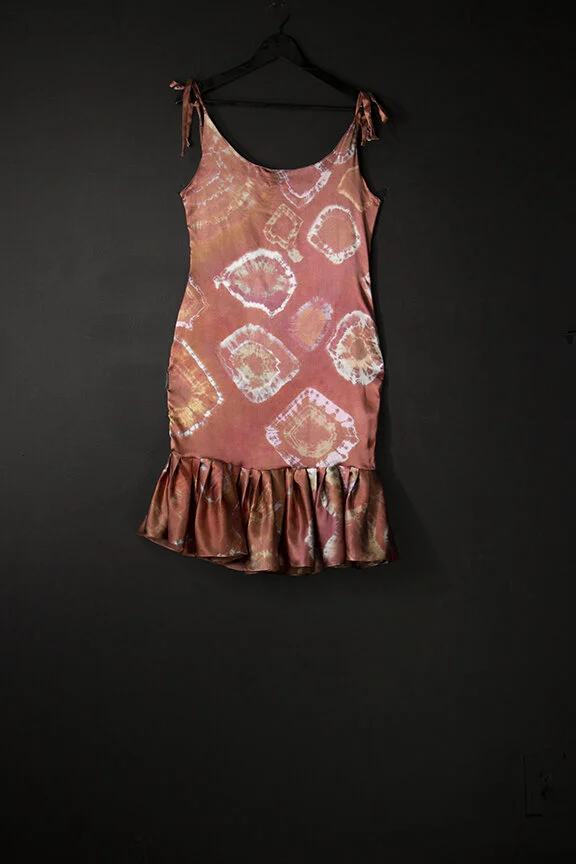 green emerald velvet dress Pre-Order - Jawbreaker Wiggle Dress in Champagne Rose Laminate main image 0