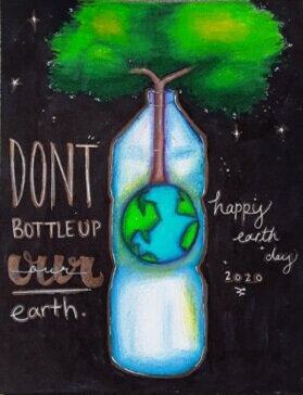 “Bottled Up” by Talia Danastorg, age 15, from Queens, NY
