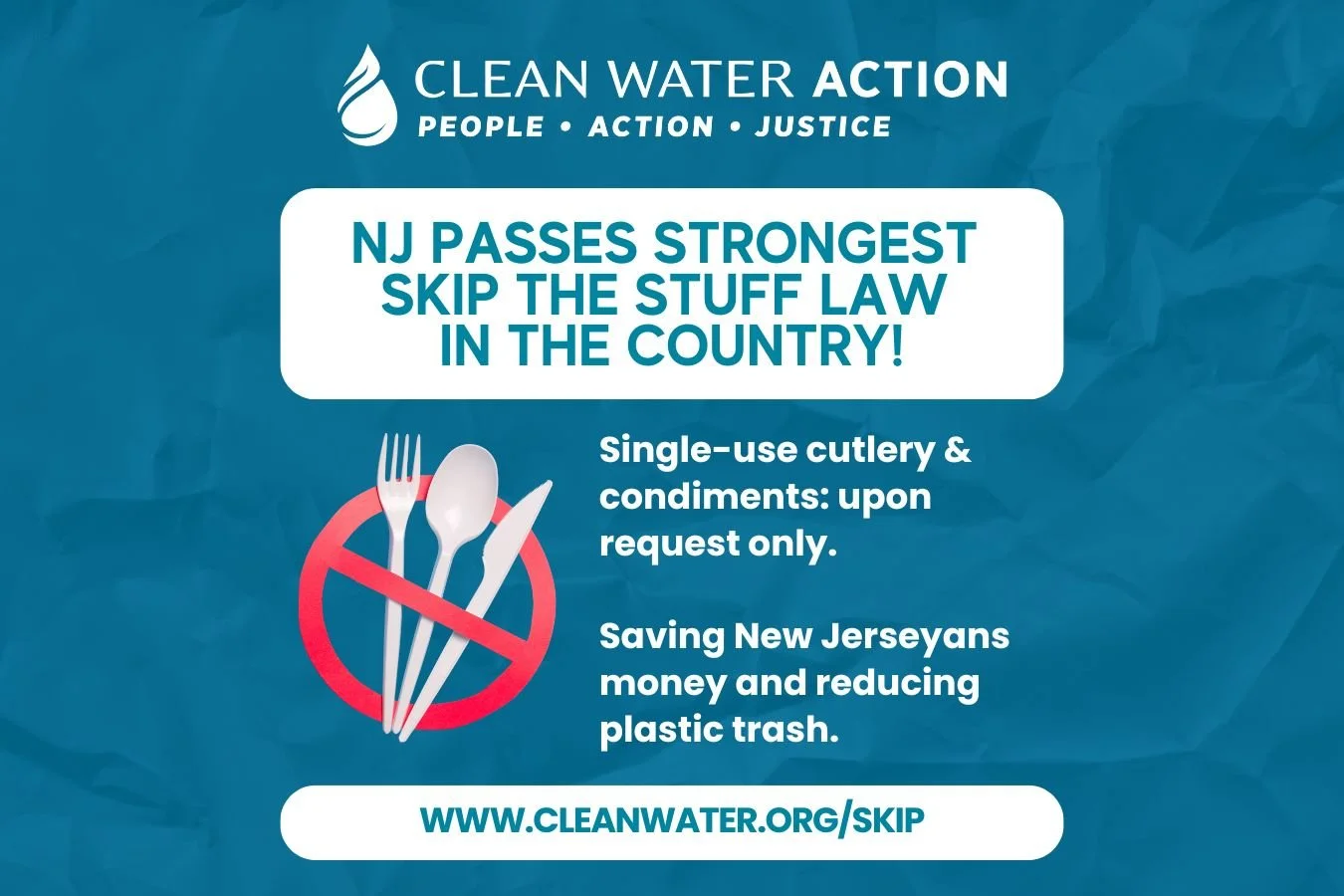 🐝Garden State Leads the Nation With Strongest “Skip the Stuff” Law🍴