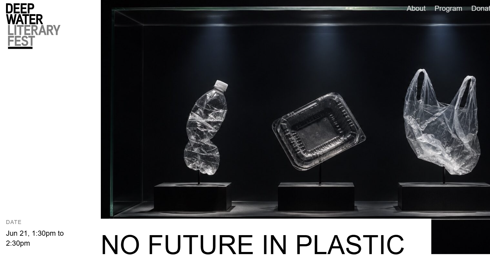 No Future in Plastic a conversation with Judith Enck and Andrea Bernstein | Deep Water Literary Fest