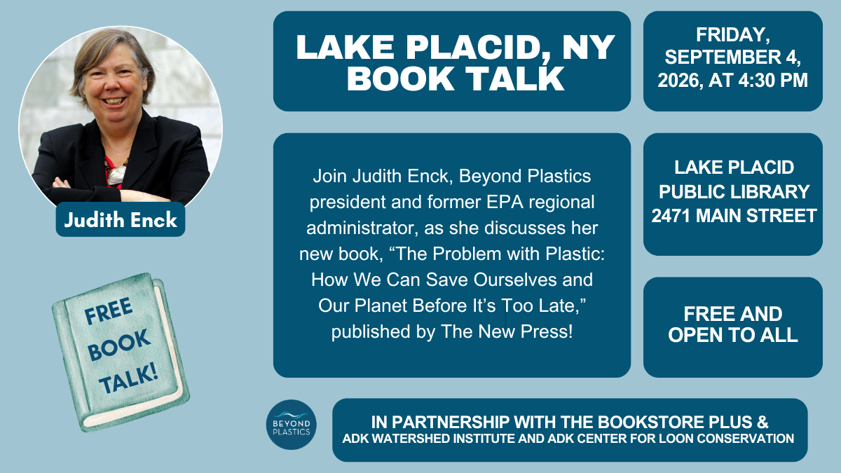 Talk Plastic Pollution with Judith Enck at Lake Placid Public Library